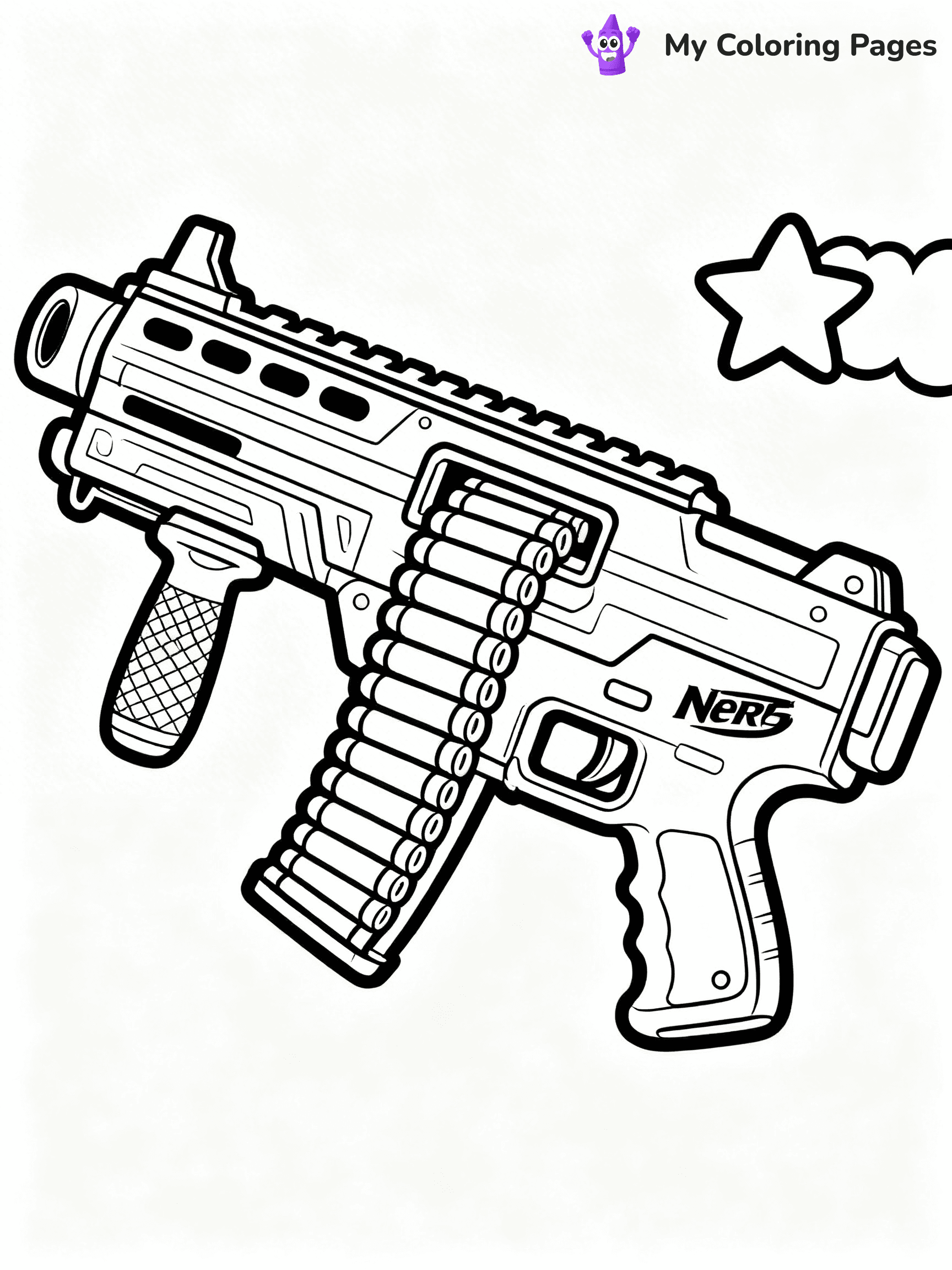Nerf Gun Coloring Pages - 49