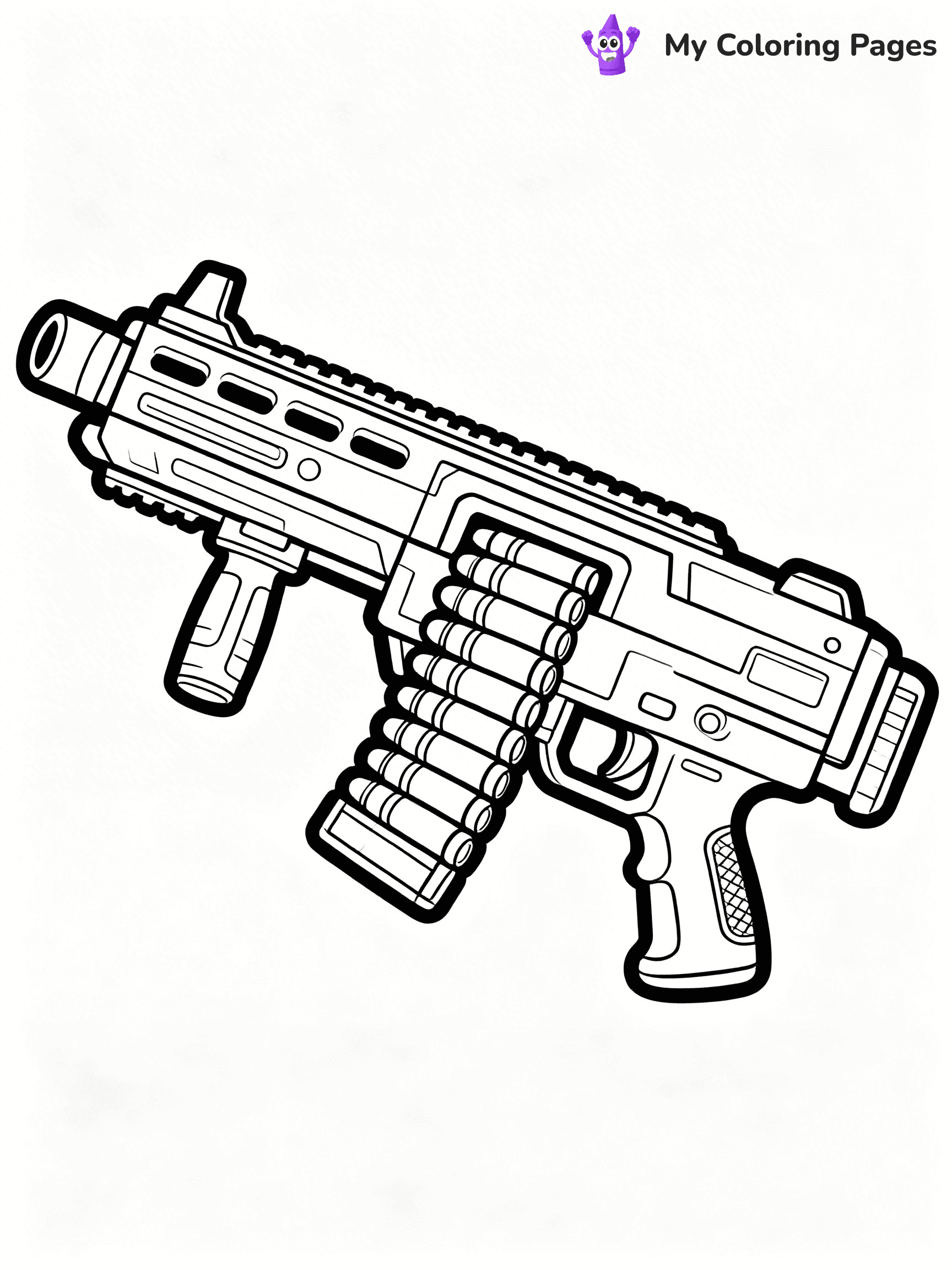 Nerf Gun Coloring Pages - 48