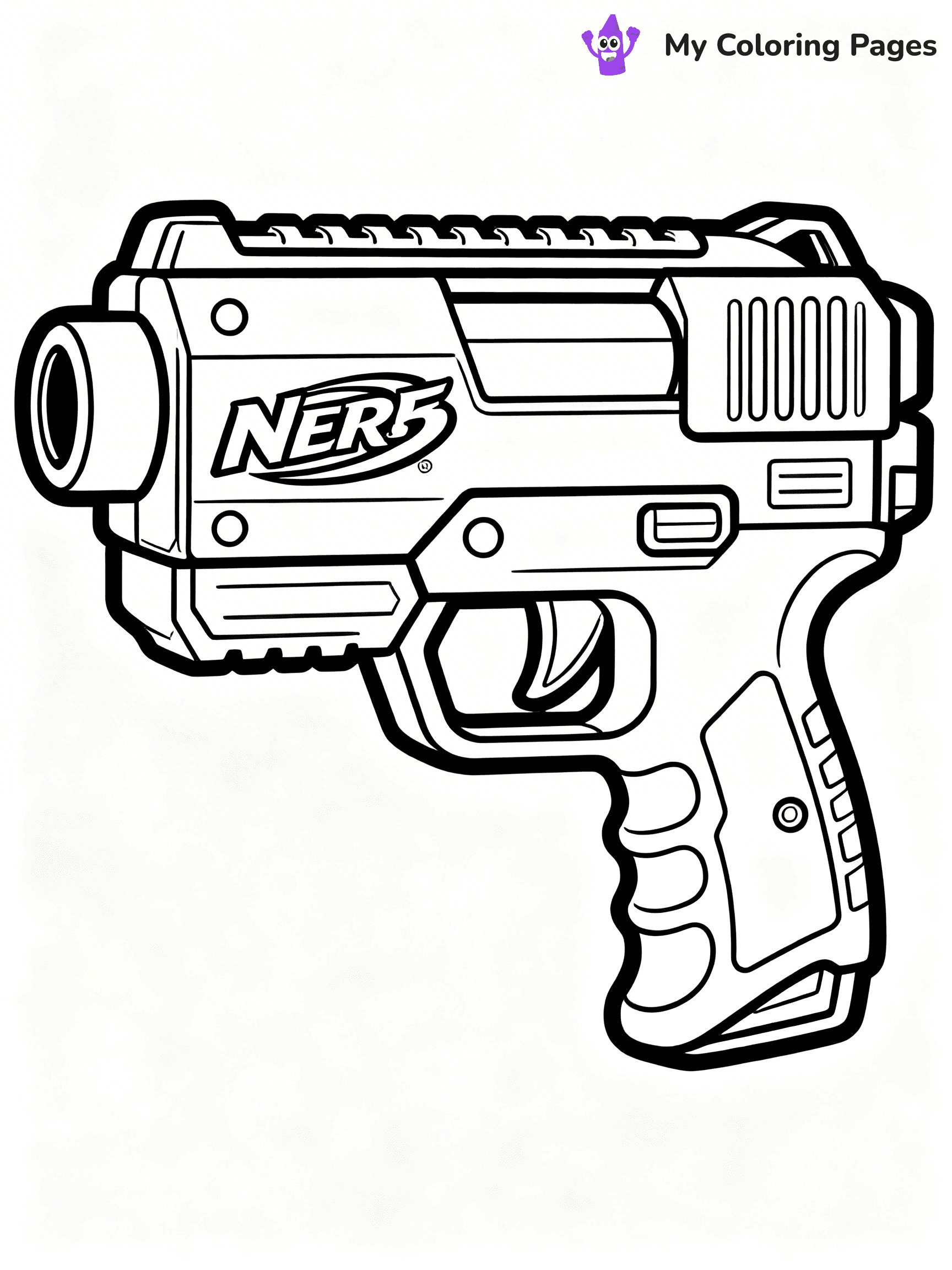 Nerf Gun Coloring Pages - 34