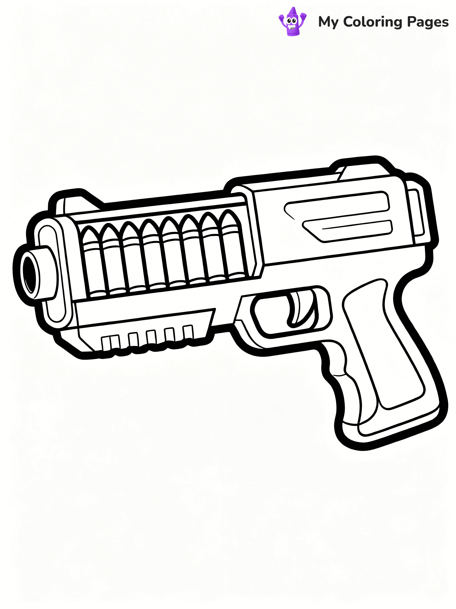 Nerf Gun Coloring Pages - 28