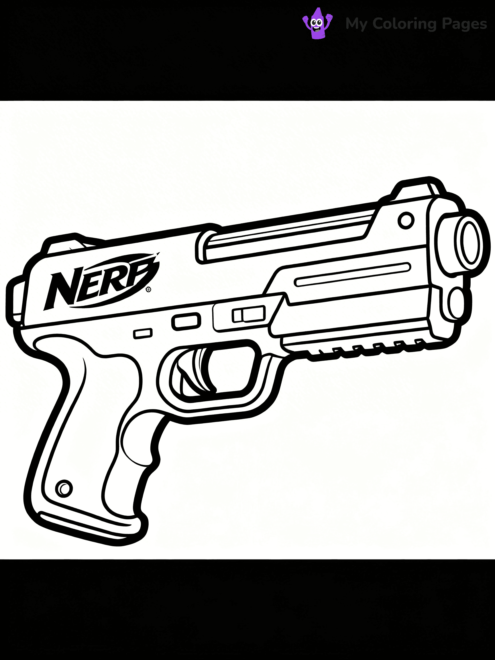 Nerf Gun Coloring Pages - 2