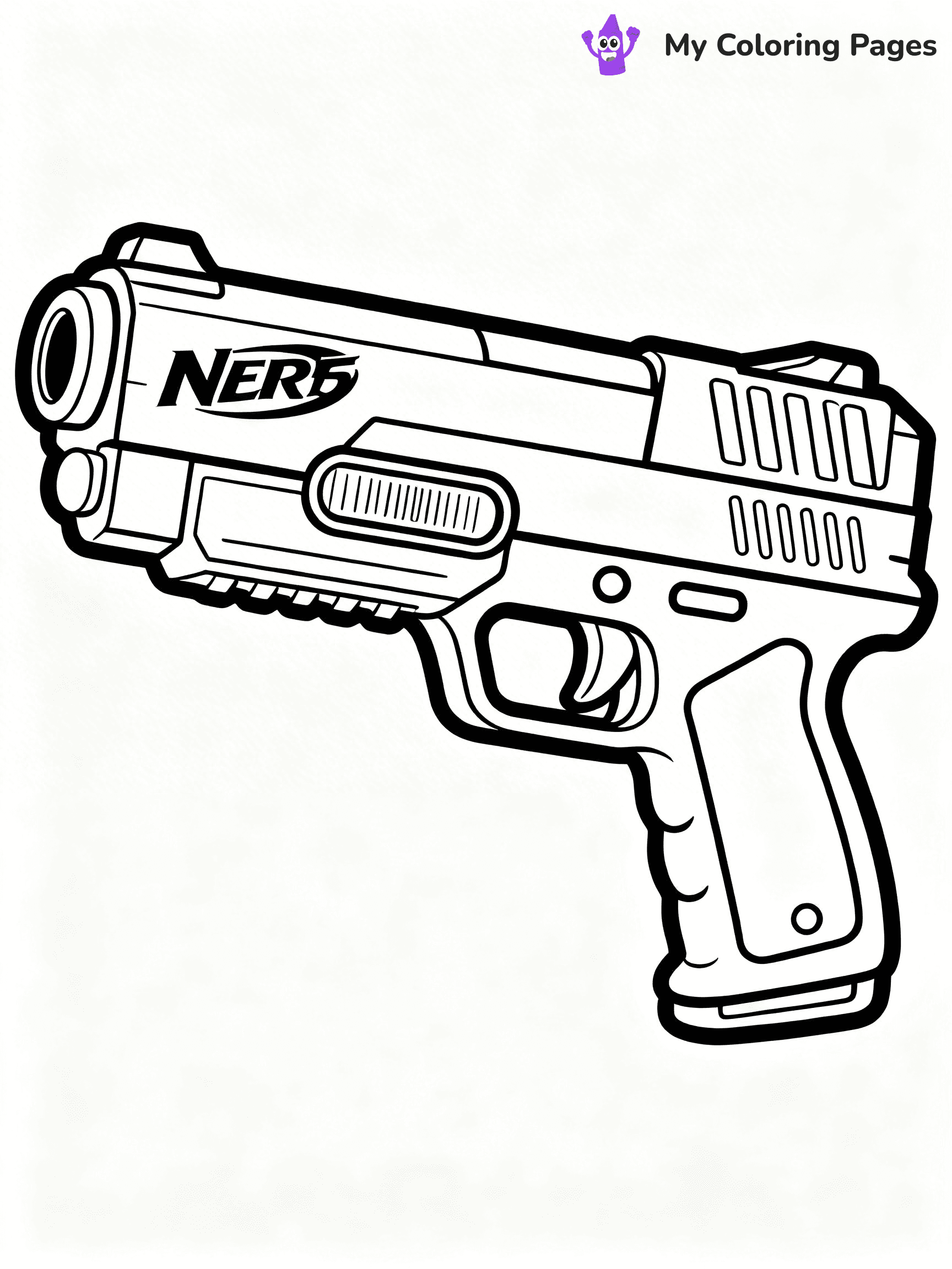 Nerf Gun Coloring Pages - 1