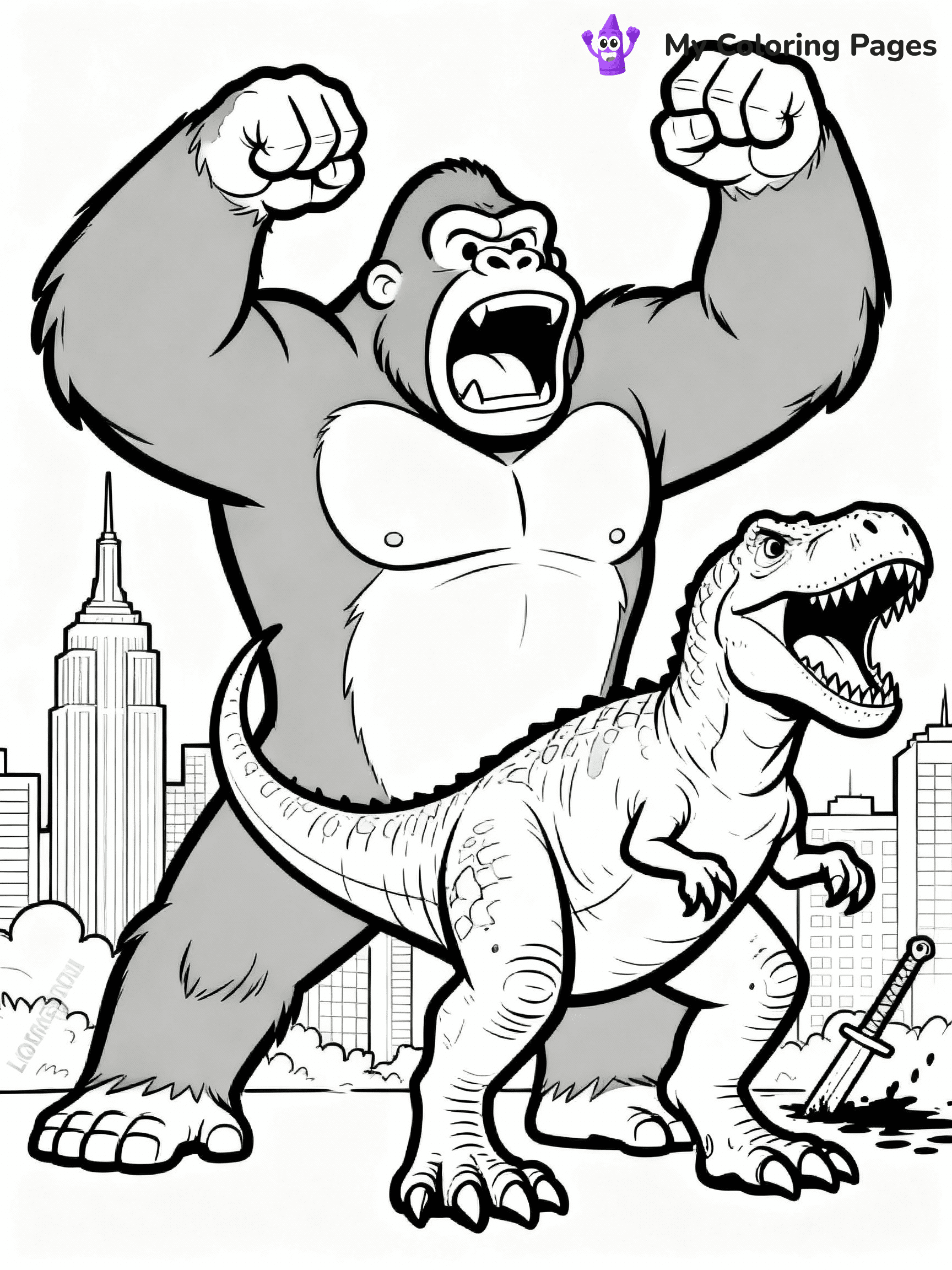 King Kong Coloring Pages - 19