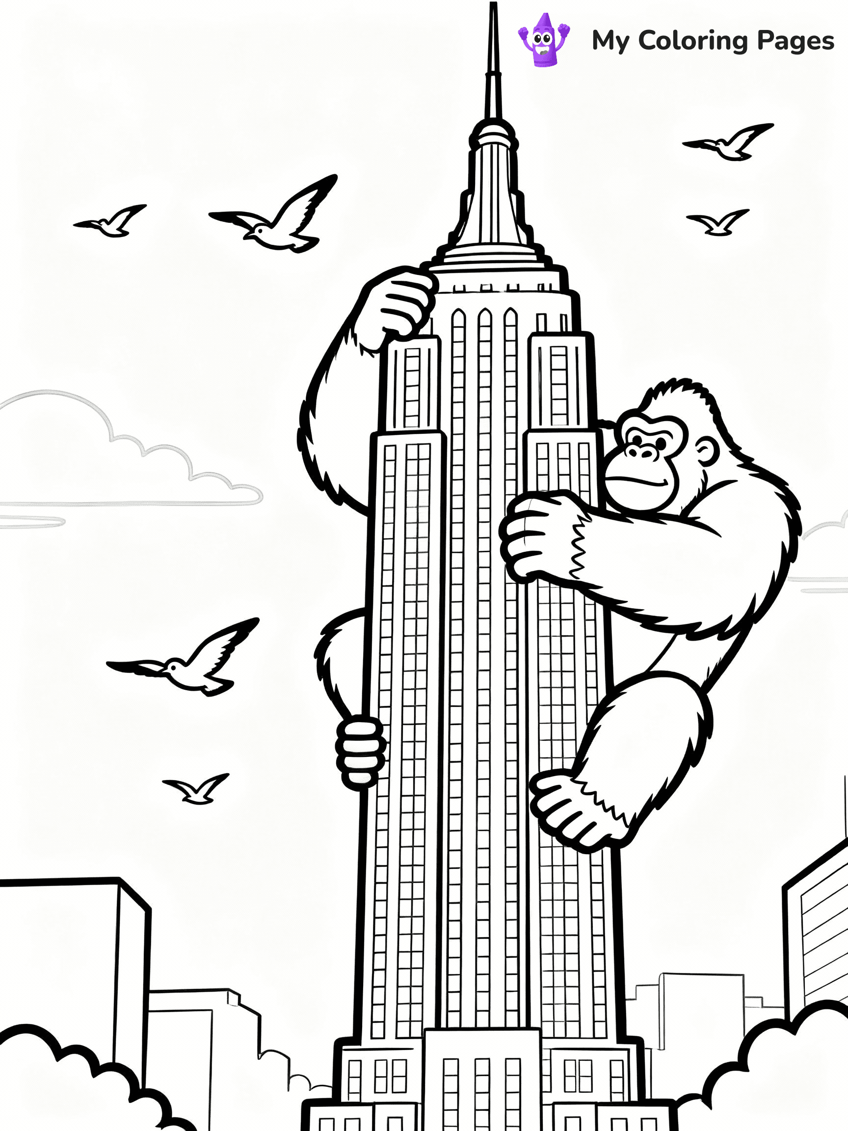 King Kong Coloring Pages - 17