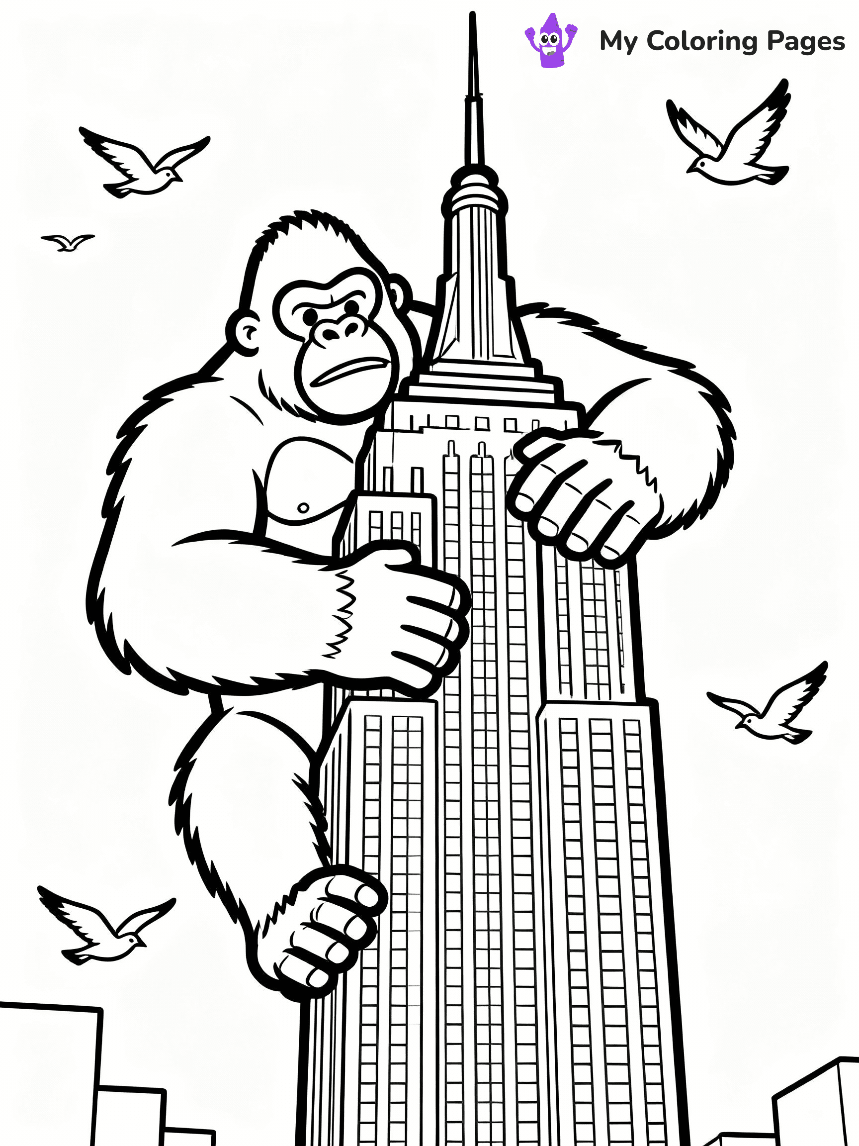 King Kong Coloring Pages - 15