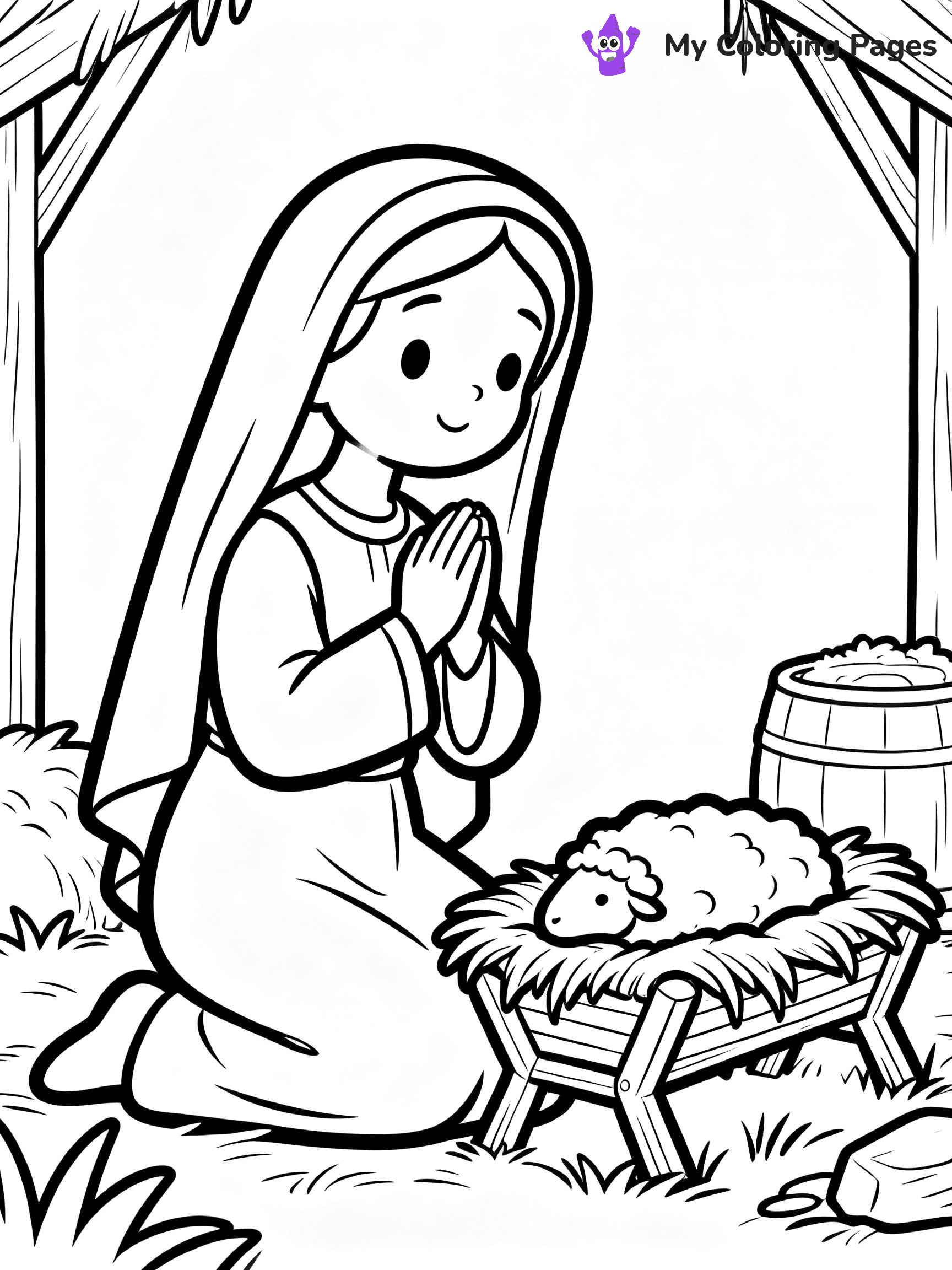 Nativity Scene Coloring Pages - 106