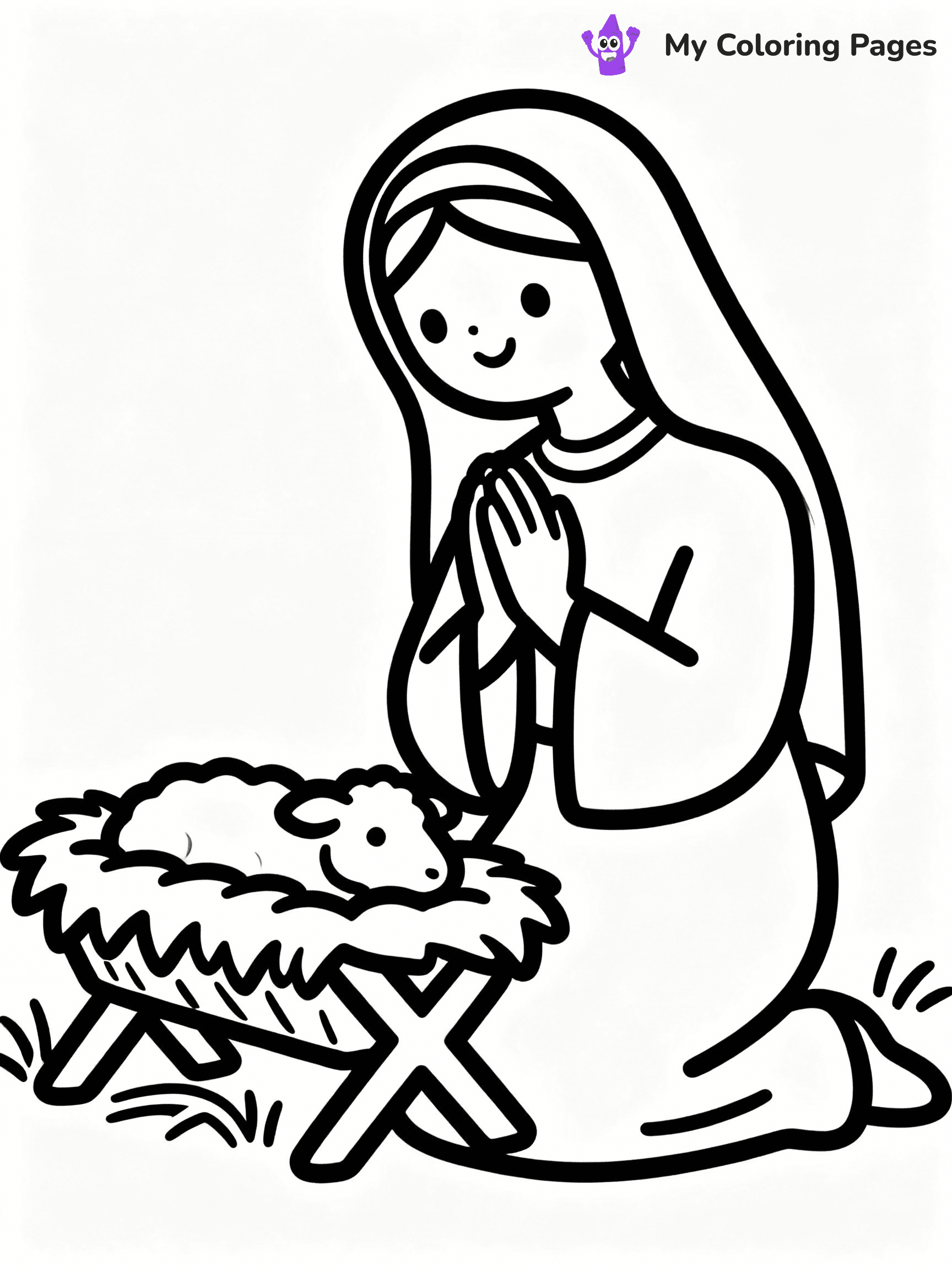 Nativity Scene Coloring Pages - 104