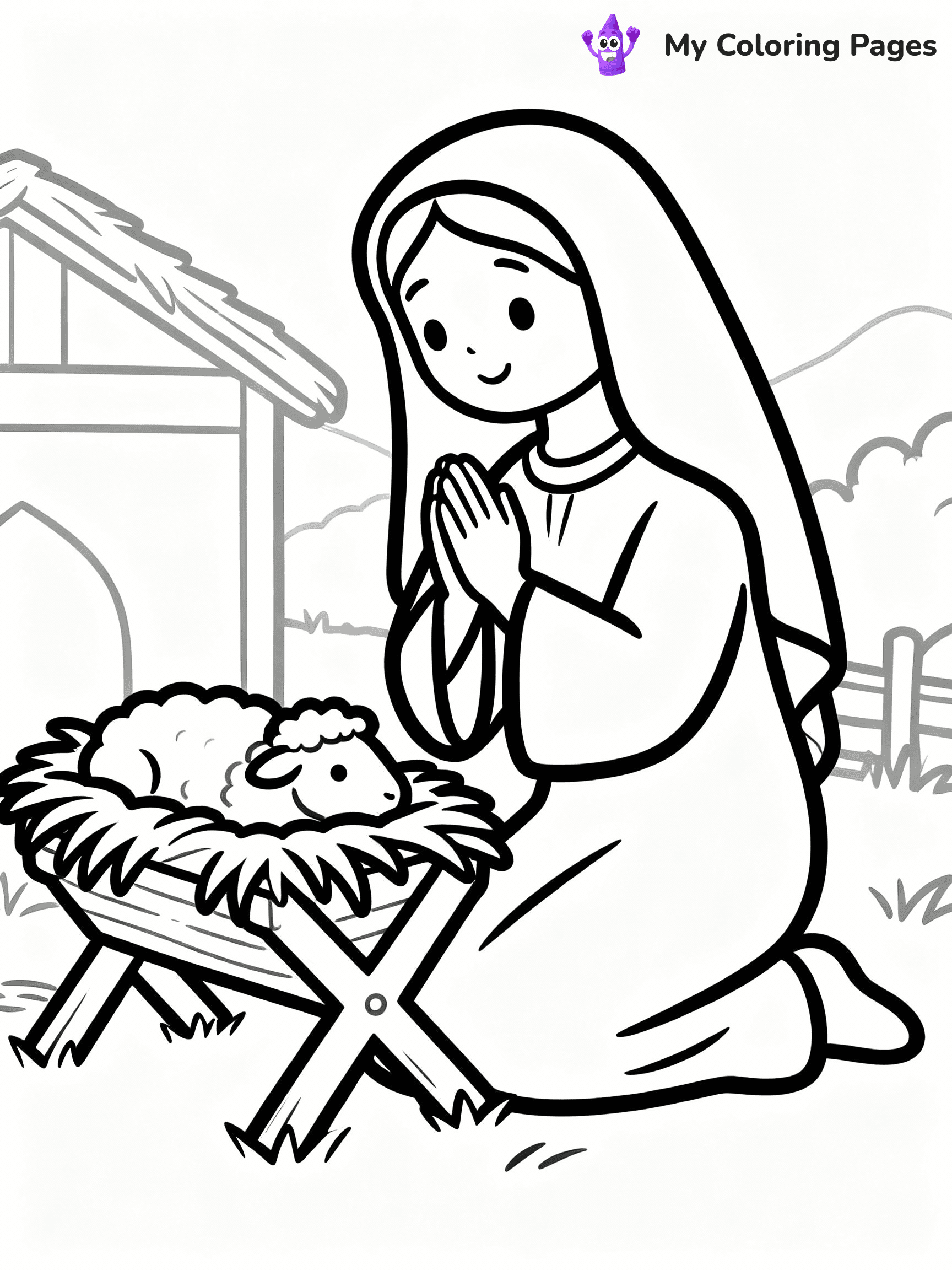 Nativity Scene Coloring Pages - 103