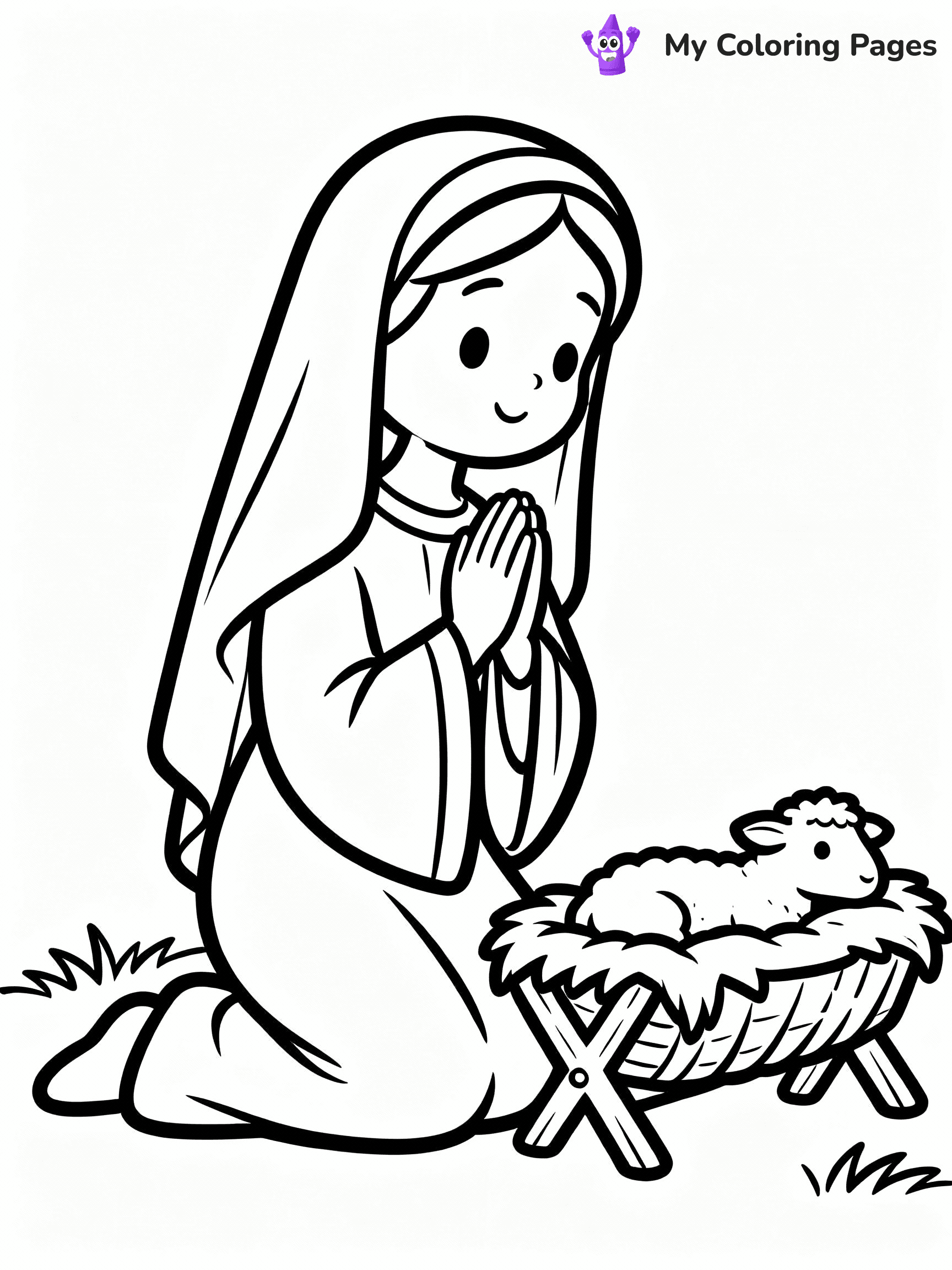 Nativity Scene Coloring Pages - 101