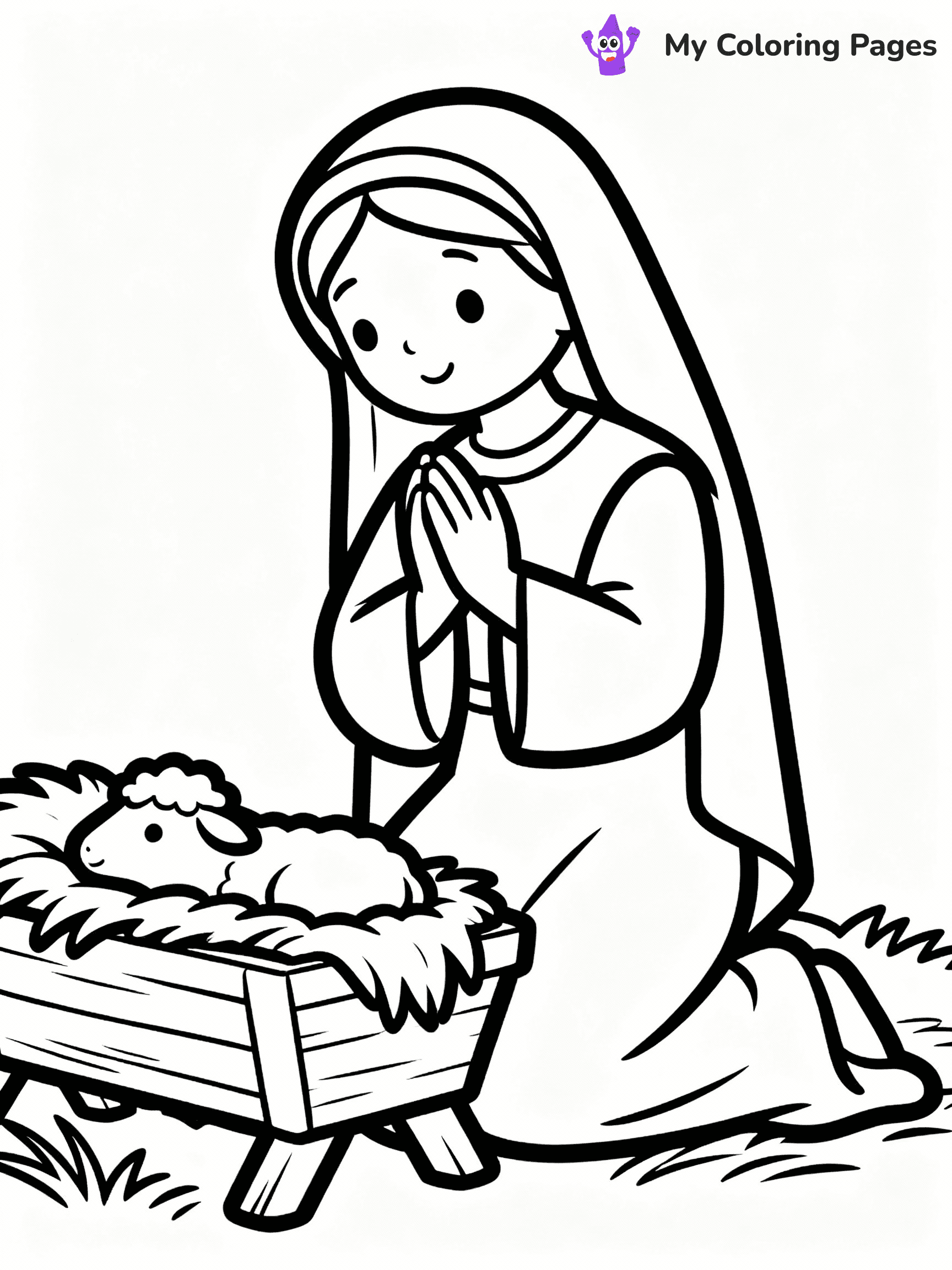 Nativity Scene Coloring Pages - 99