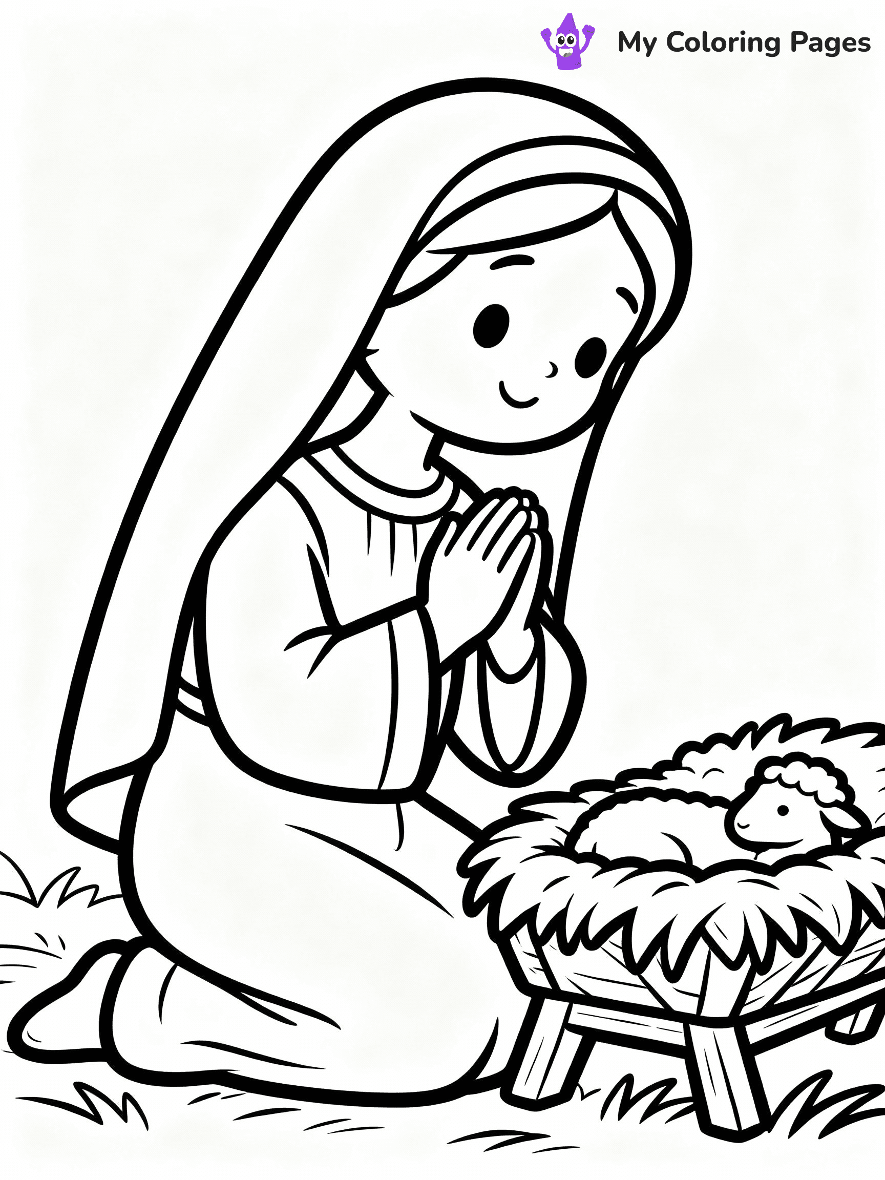 Nativity Scene Coloring Pages - 97