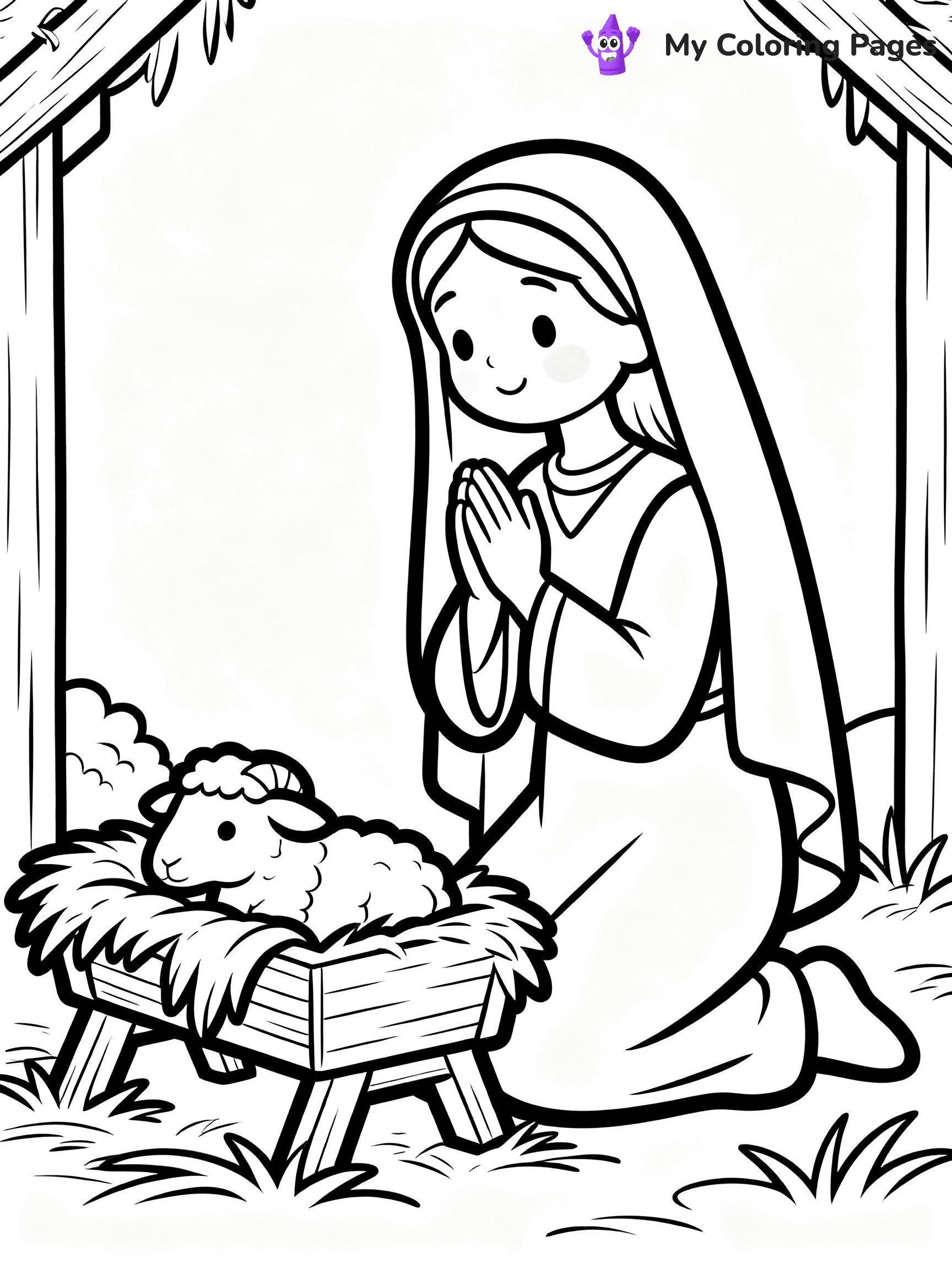Nativity Scene Coloring Pages - 96