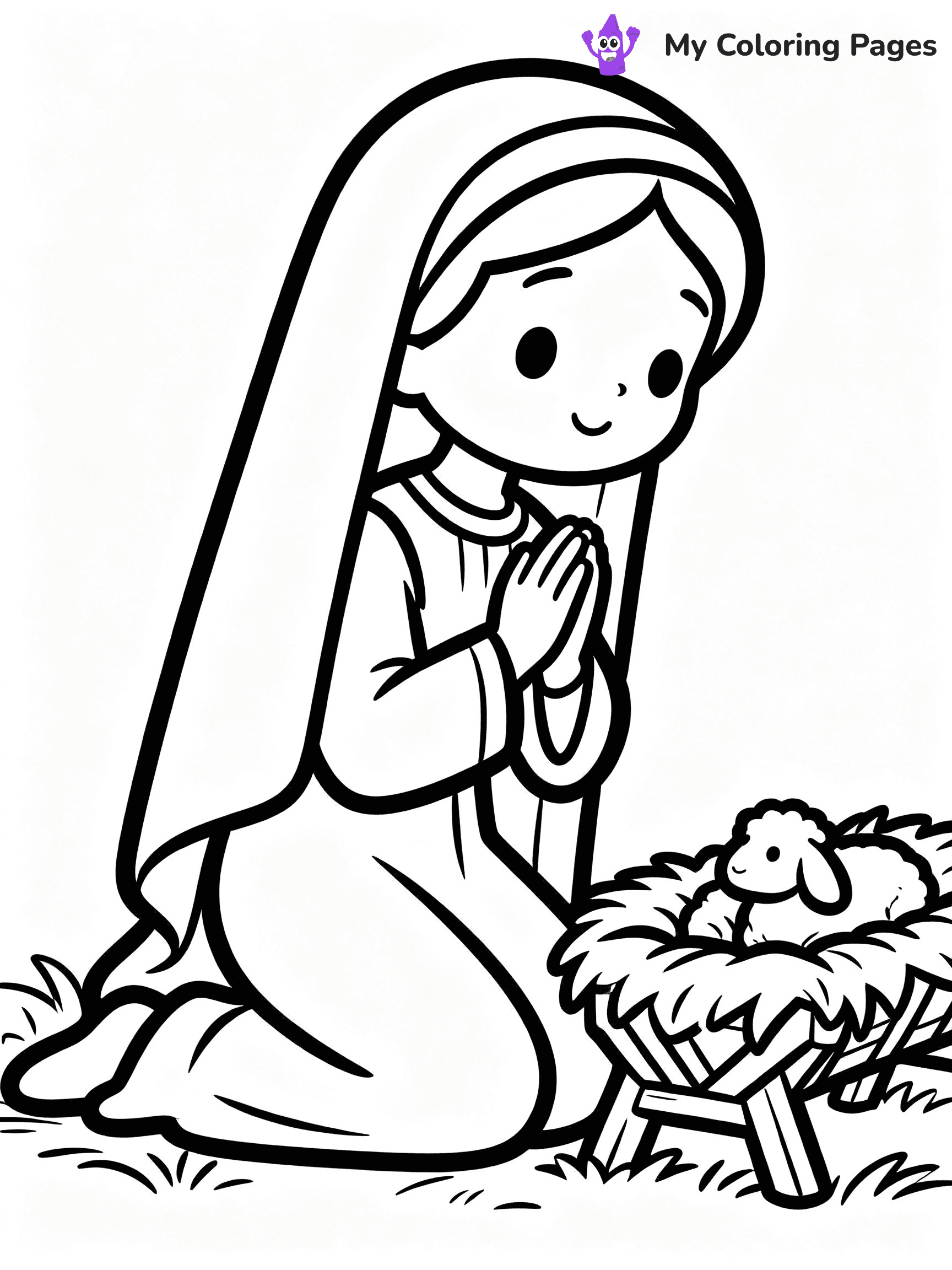 Nativity Scene Coloring Pages - 95