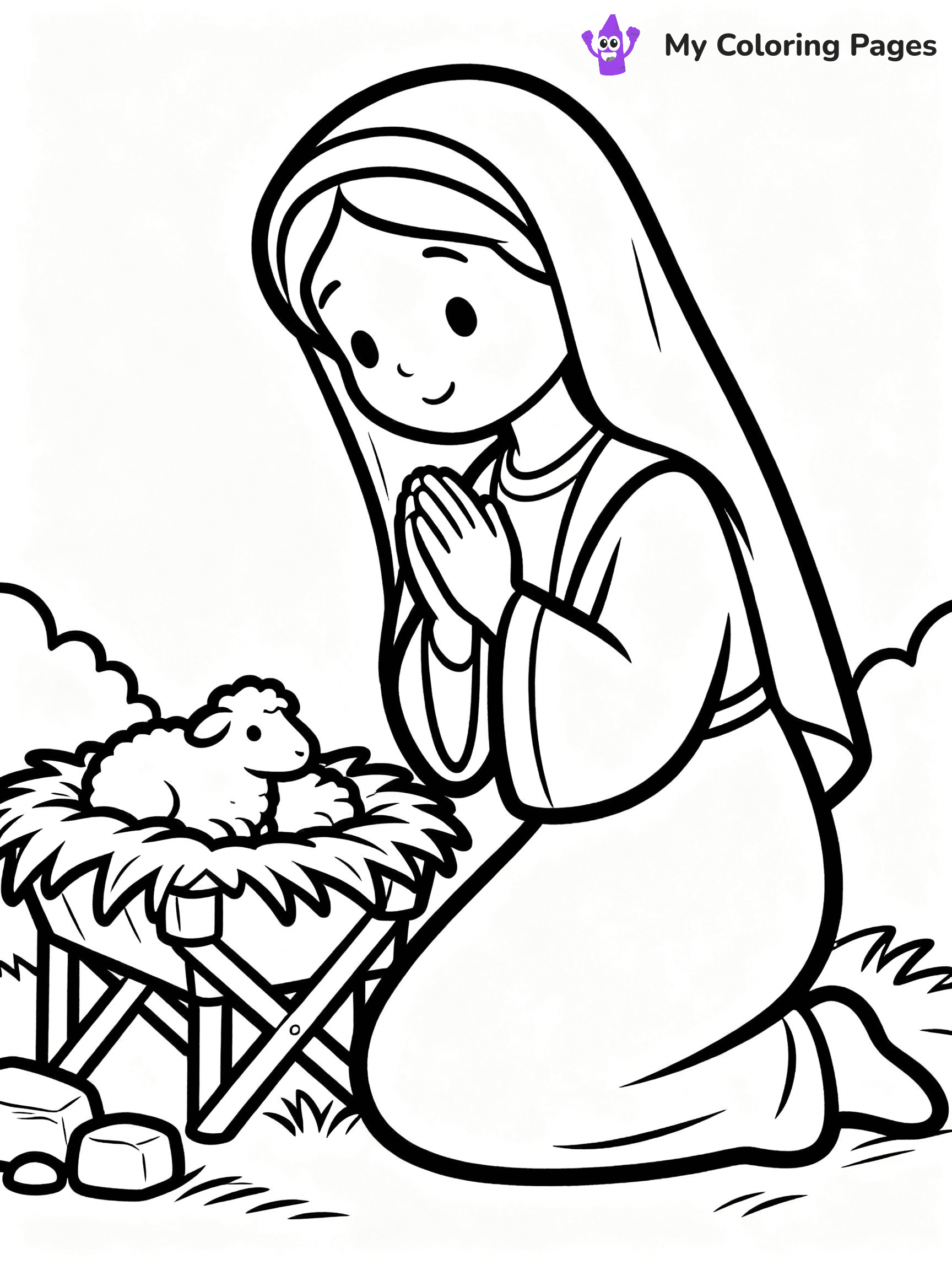 Nativity Scene Coloring Pages - 92
