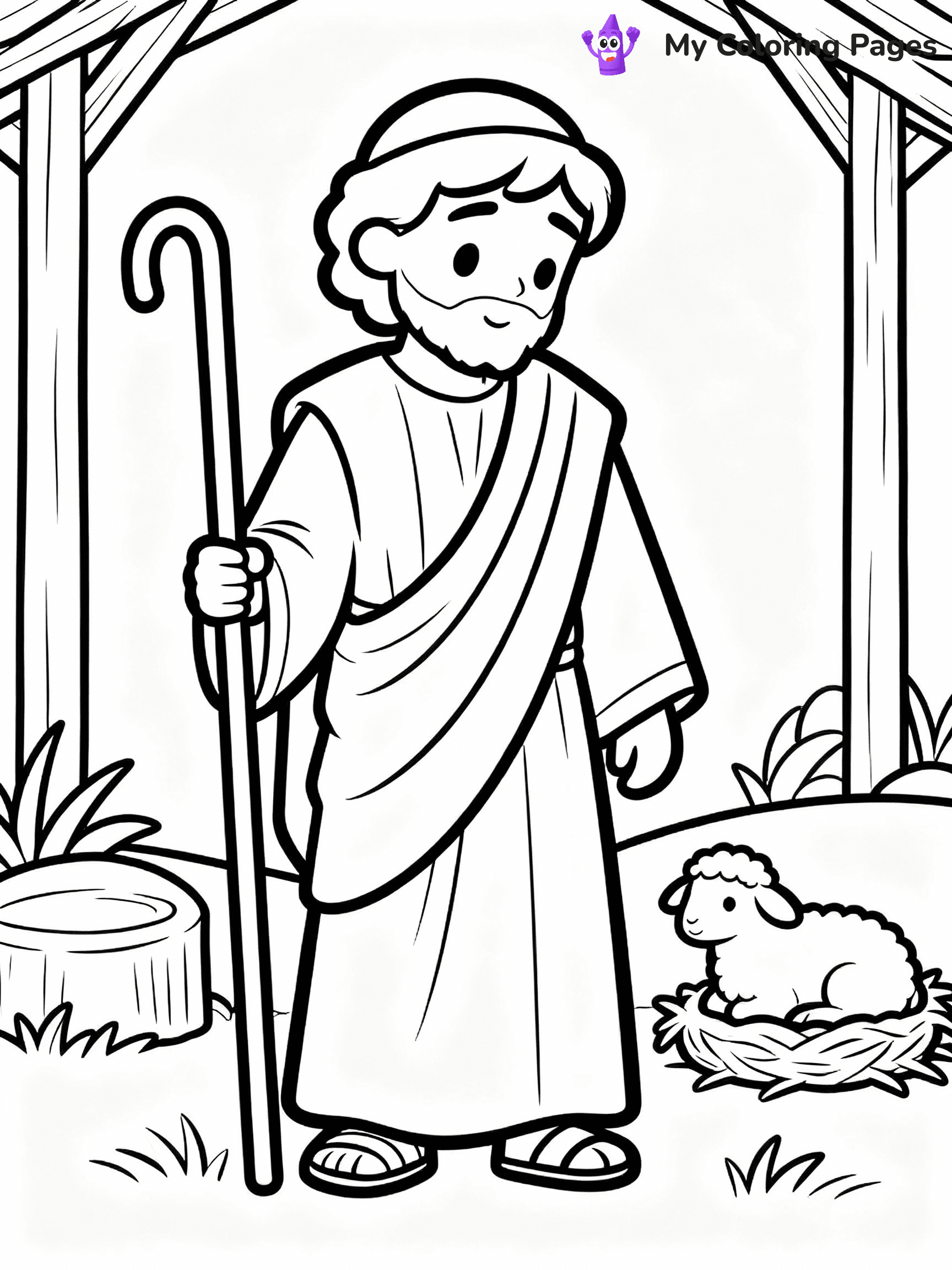 Nativity Scene Coloring Pages - 90