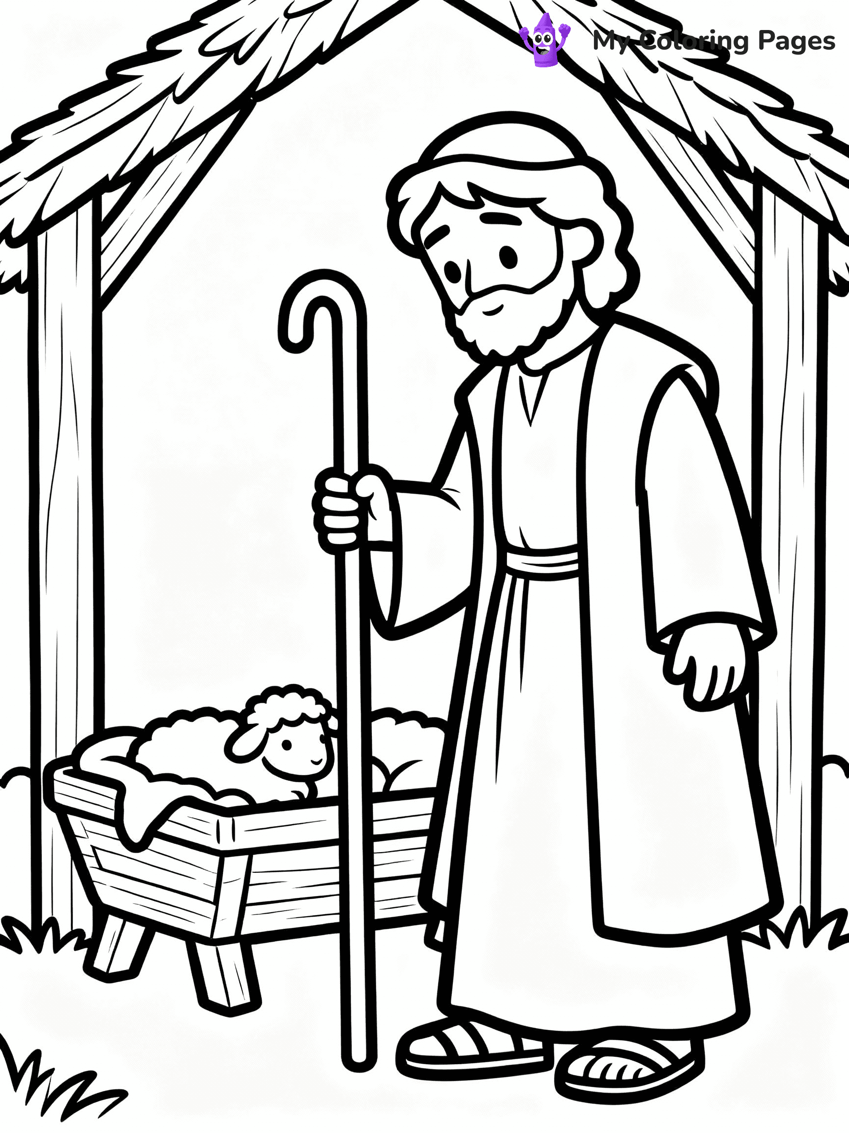 Nativity Scene Coloring Pages - 86