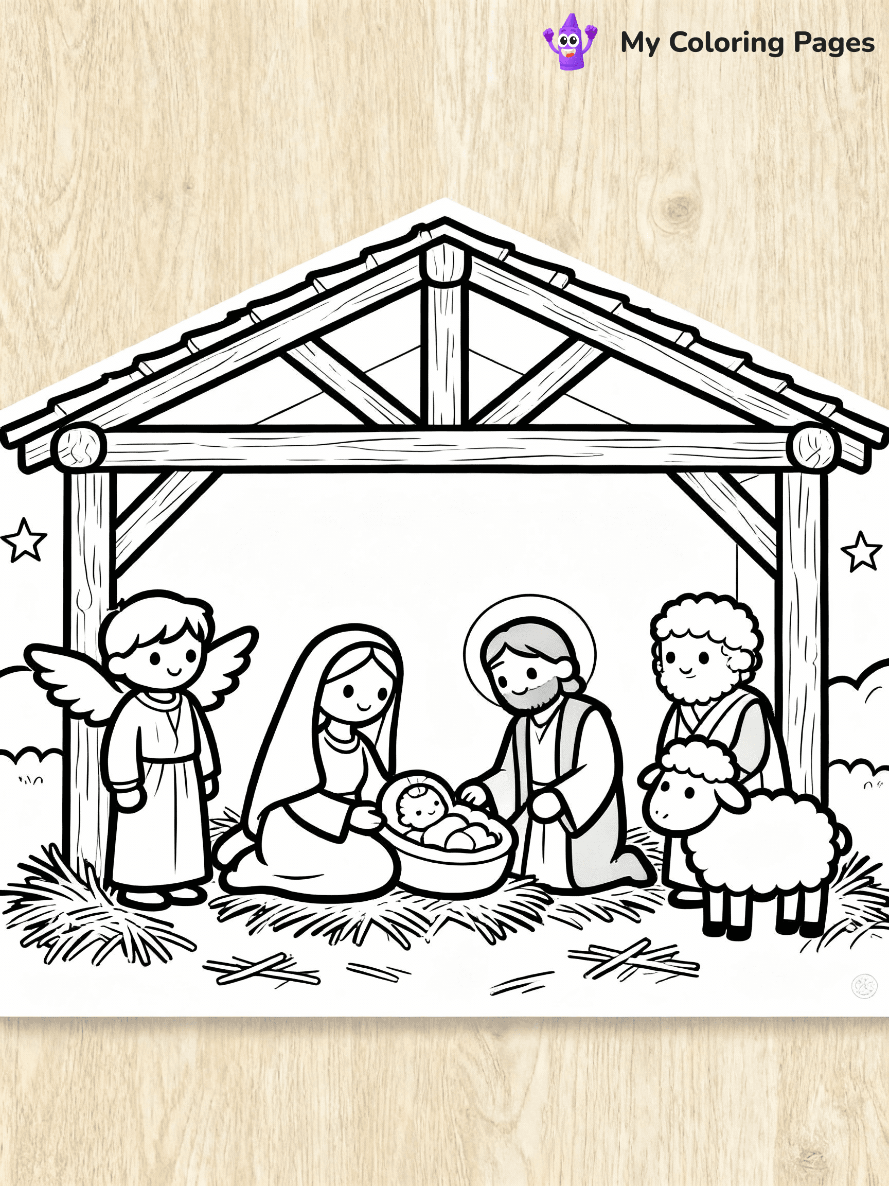 Nativity Scene Coloring Pages - 57