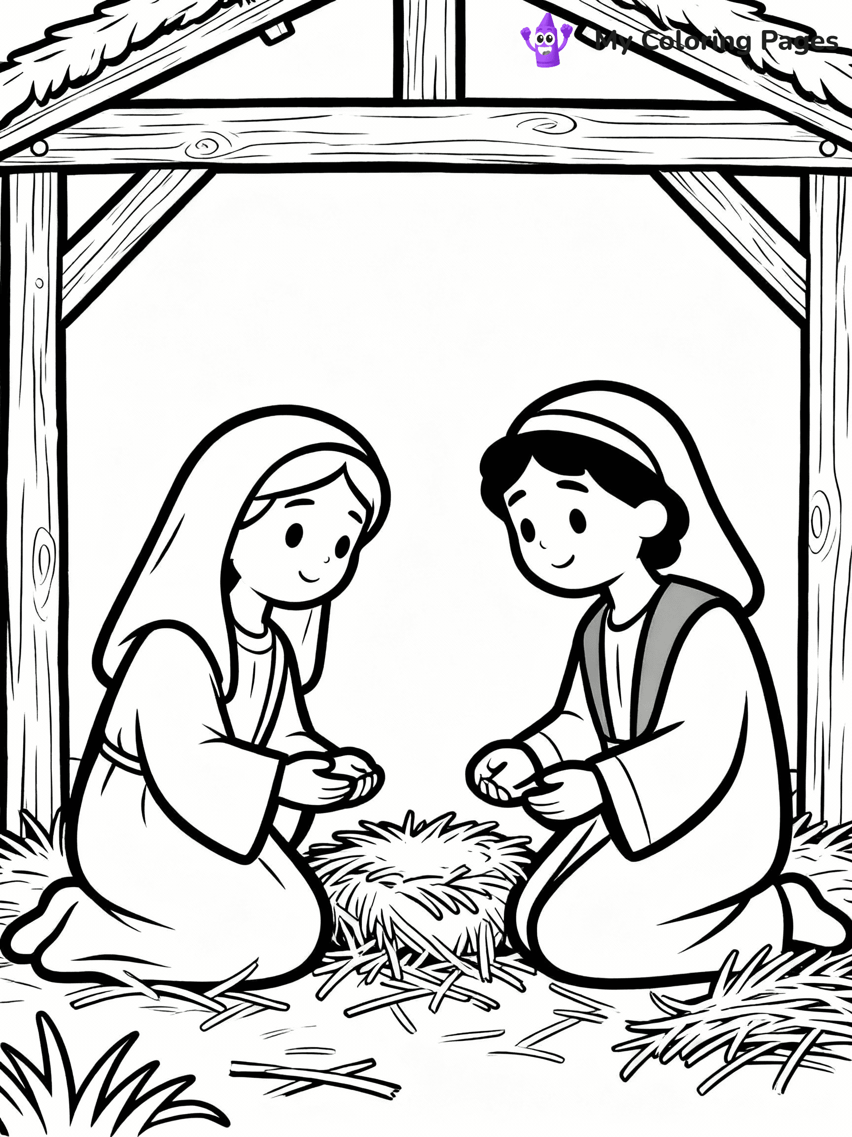 Nativity Scene Coloring Pages - 55