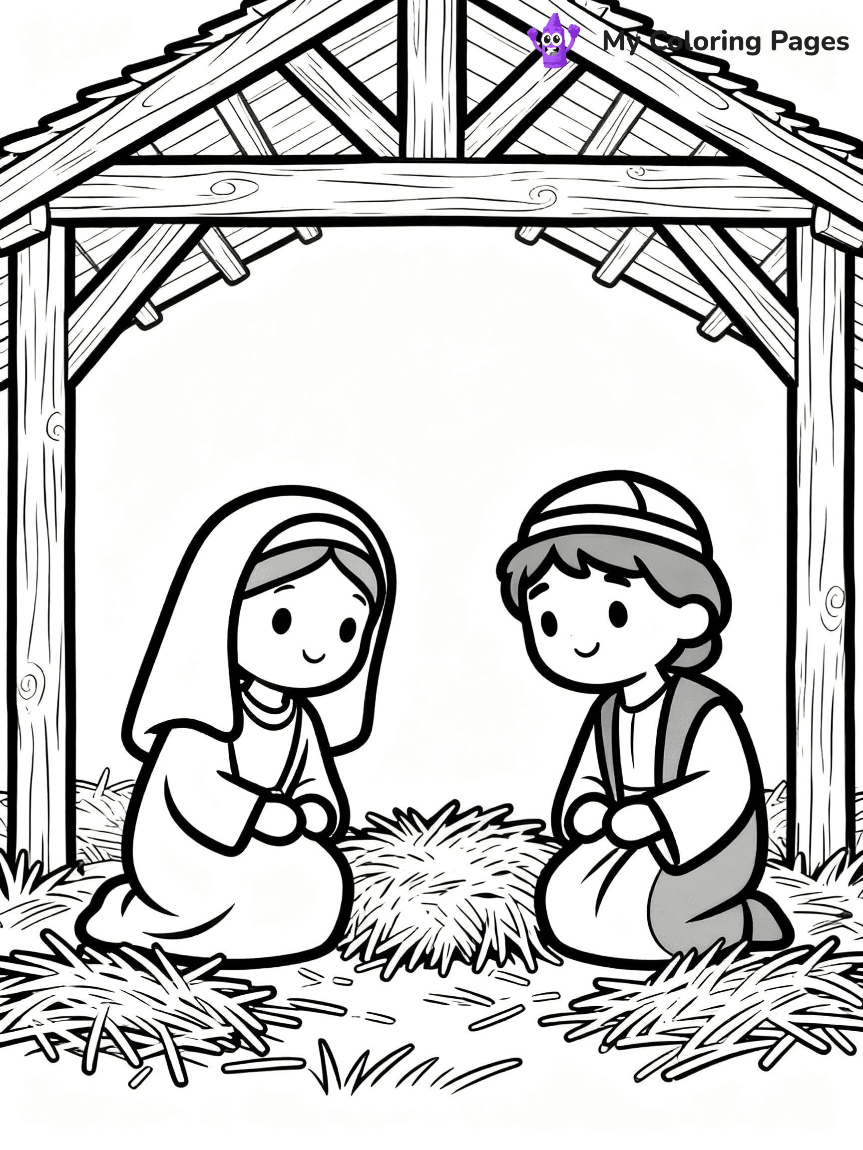 Nativity Scene Coloring Pages - 53