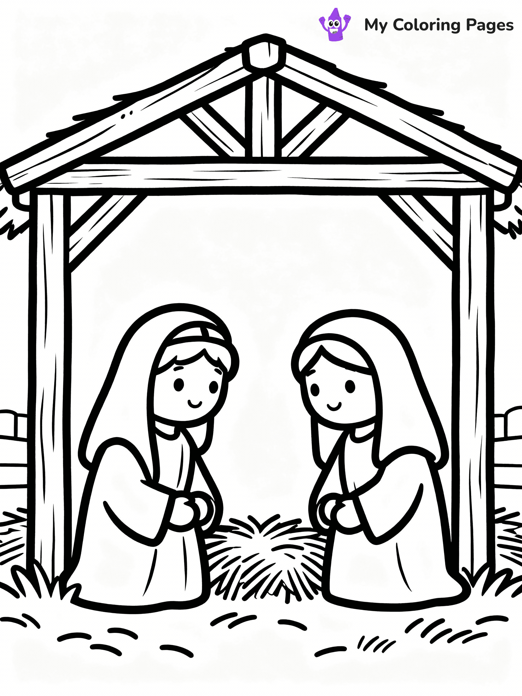 Nativity Scene Coloring Pages - 52