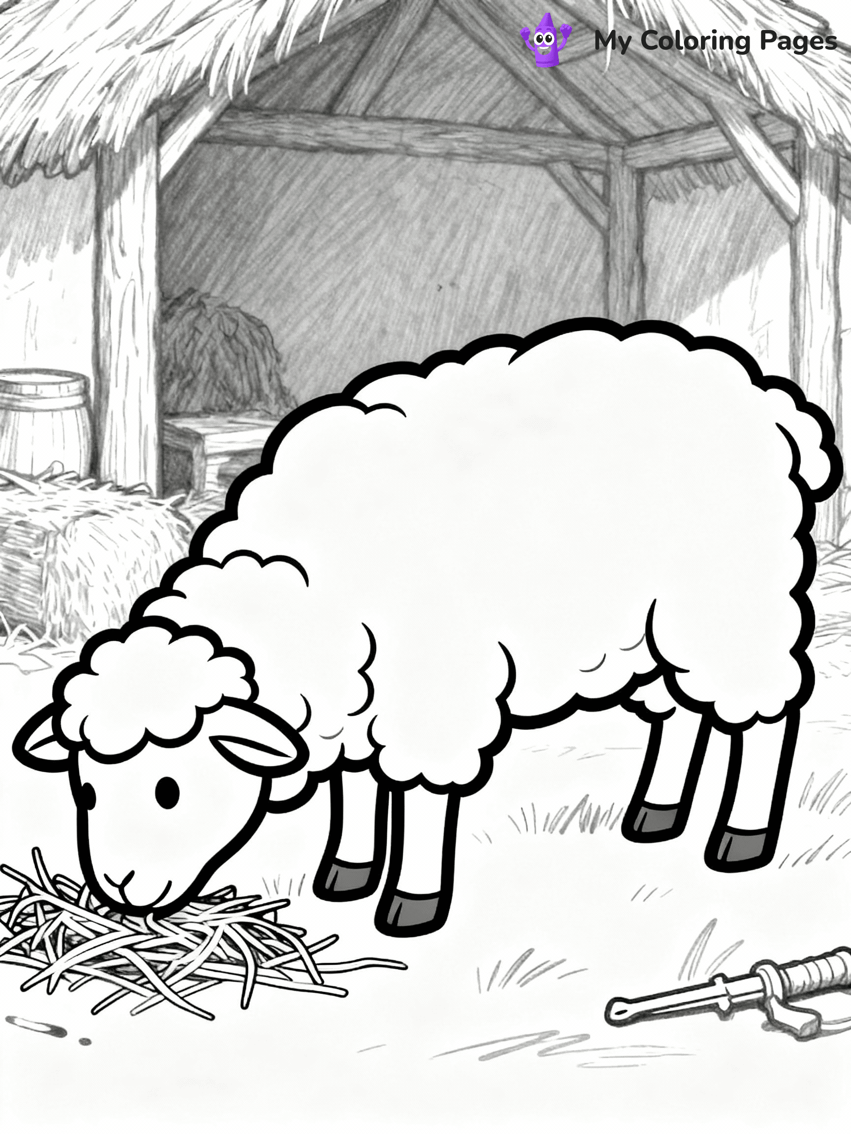 Nativity Scene Coloring Pages - 36