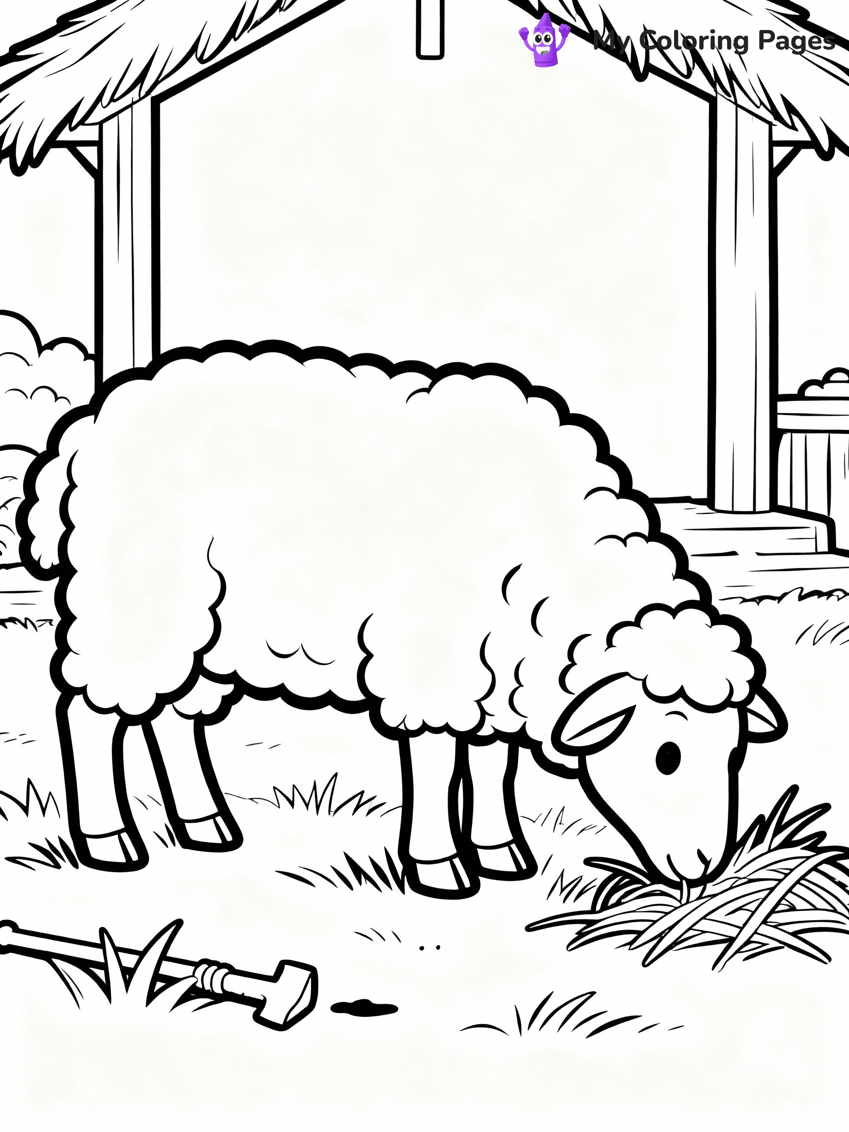 Nativity Scene Coloring Pages - 35