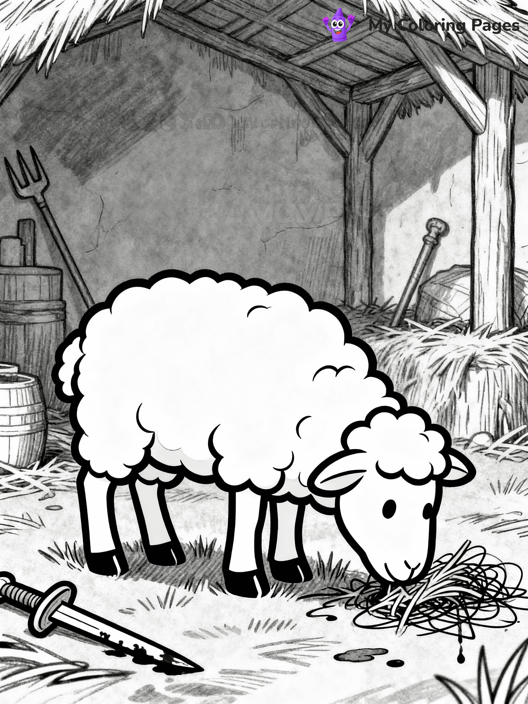 Nativity Scene Coloring Pages - 32