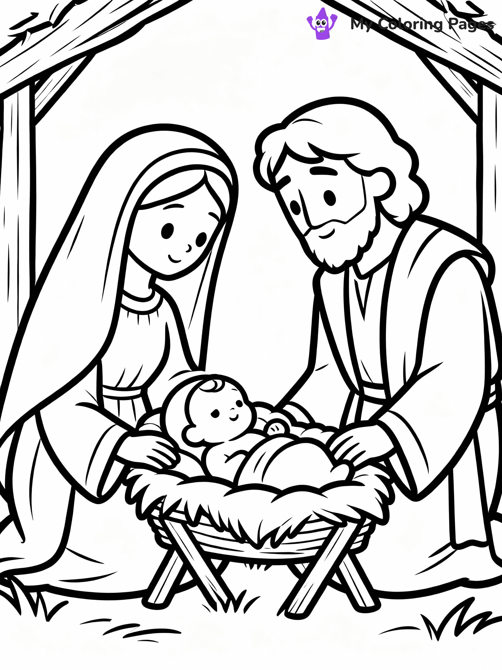 Nativity Scene Coloring Pages - 29