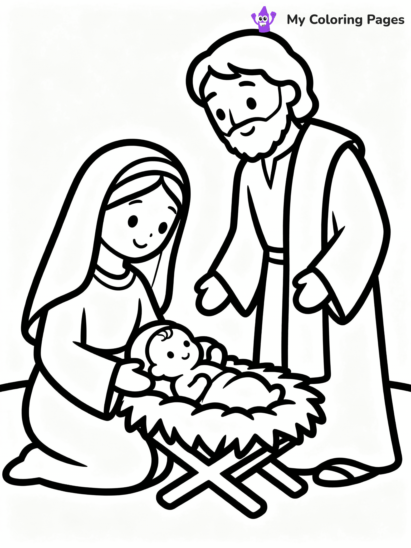 Nativity Scene Coloring Pages - 26