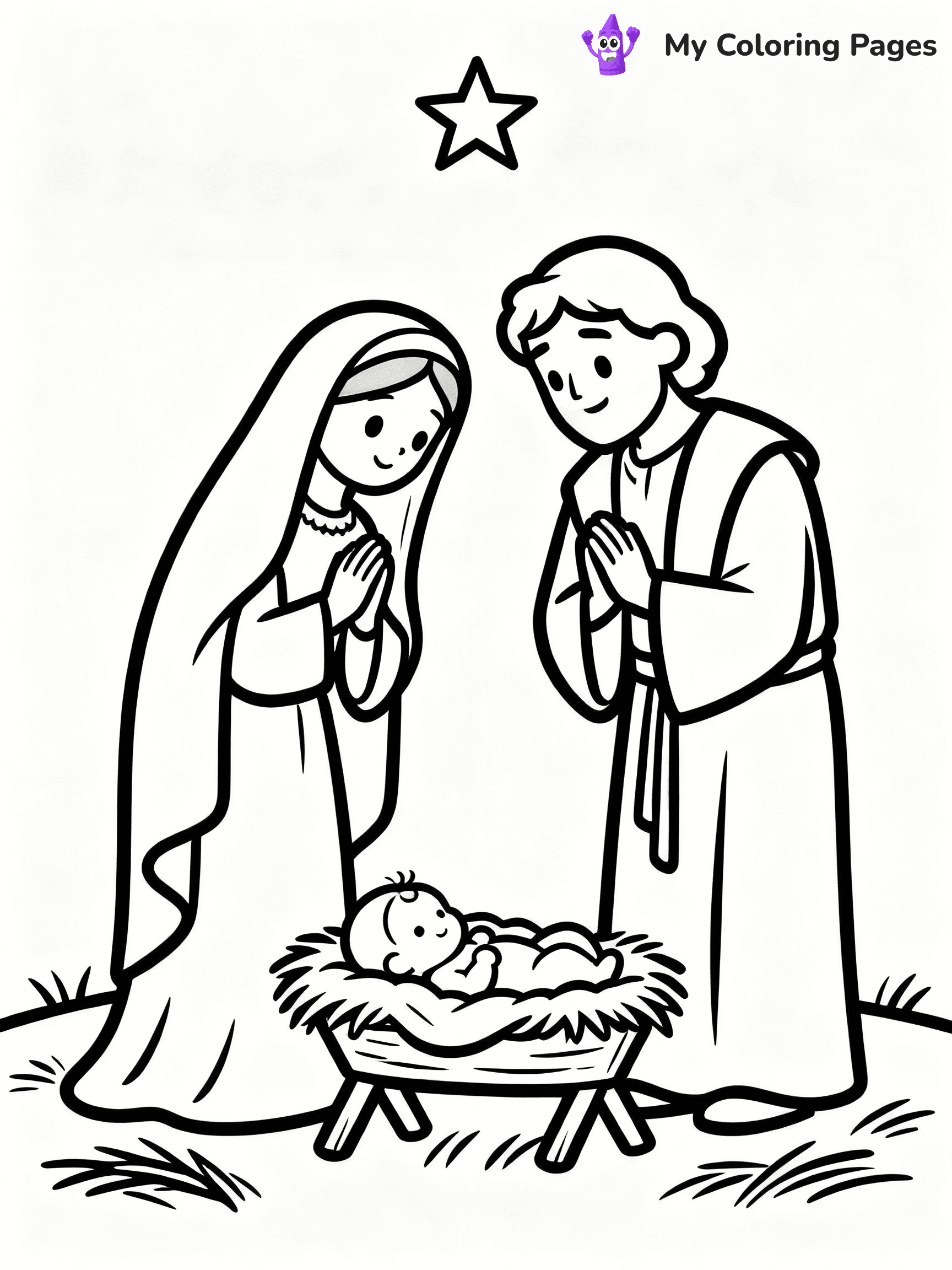 Nativity Scene Coloring Pages - 25