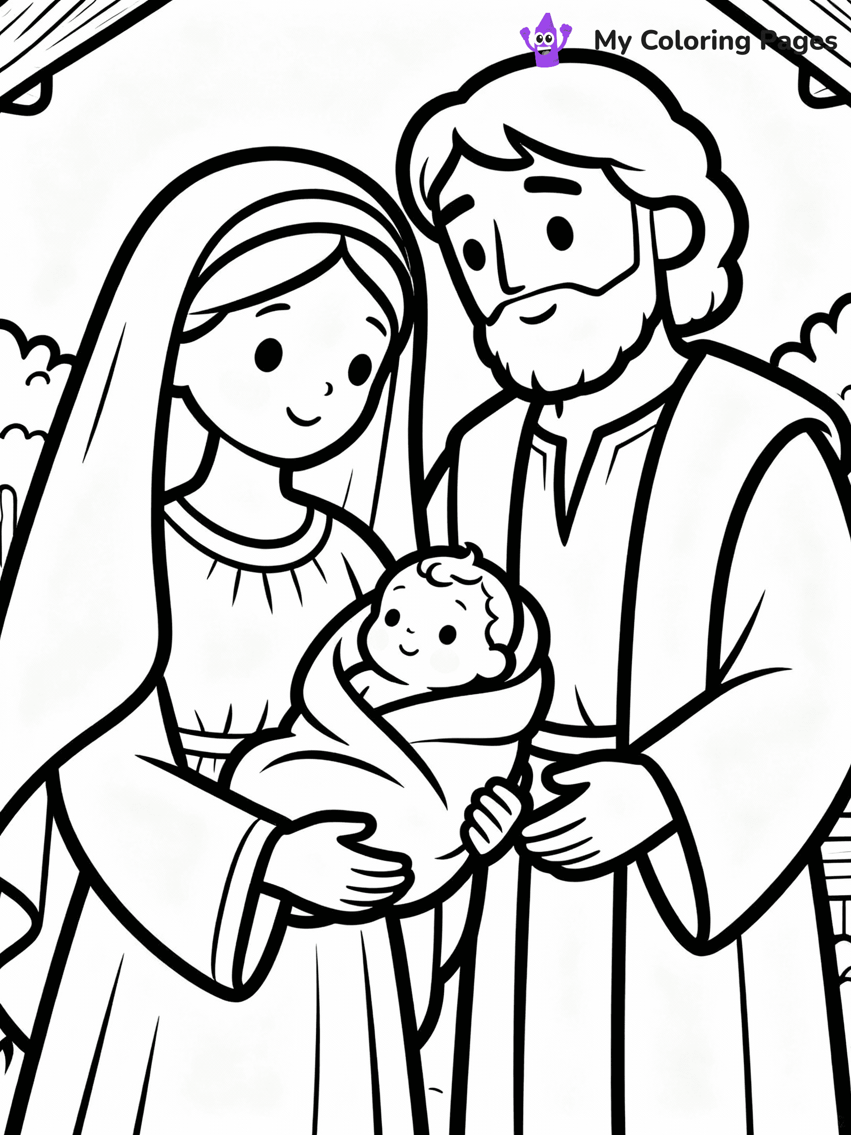 Nativity Scene Coloring Pages - 22