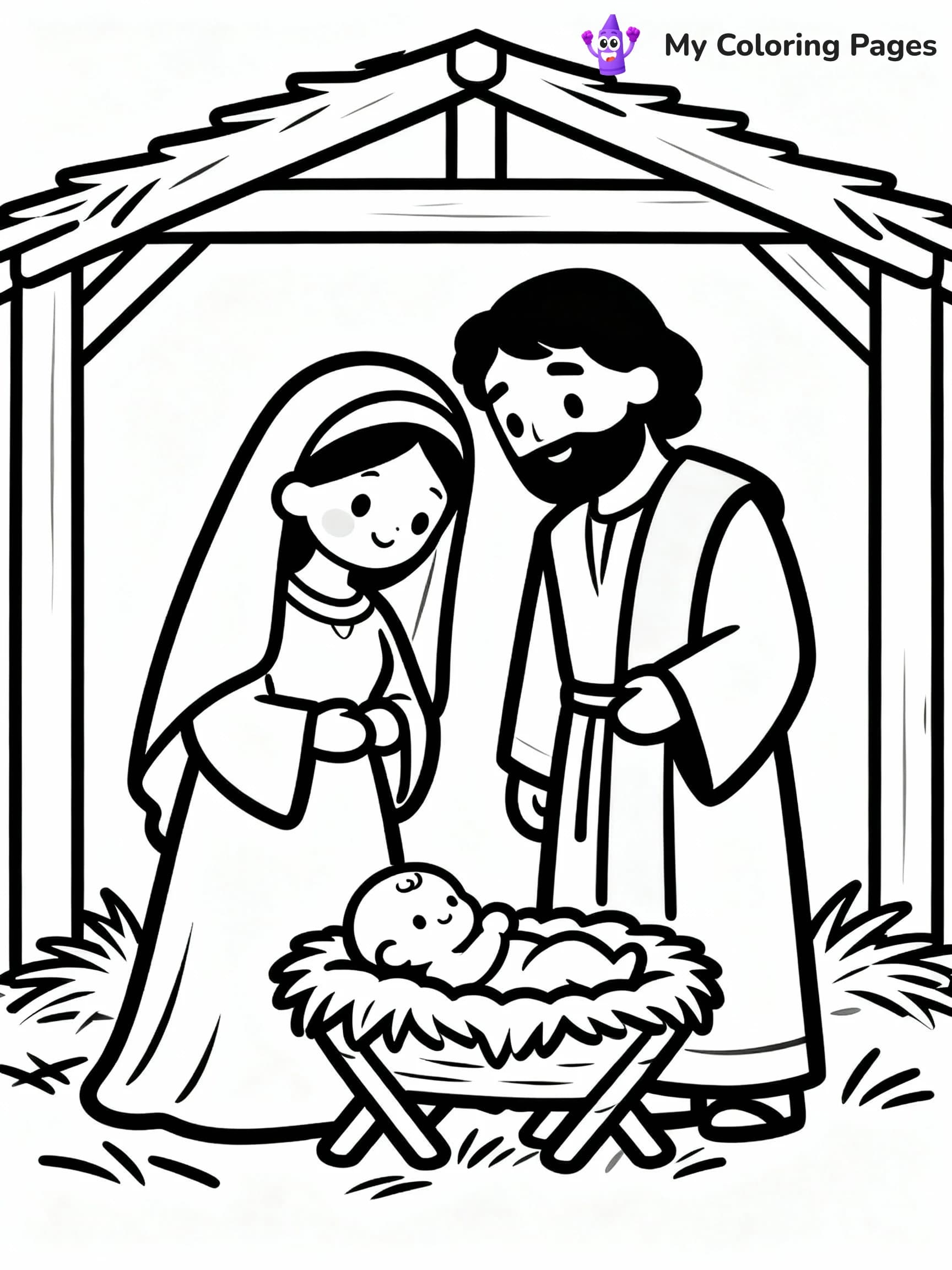 Nativity Scene Coloring Pages - 19