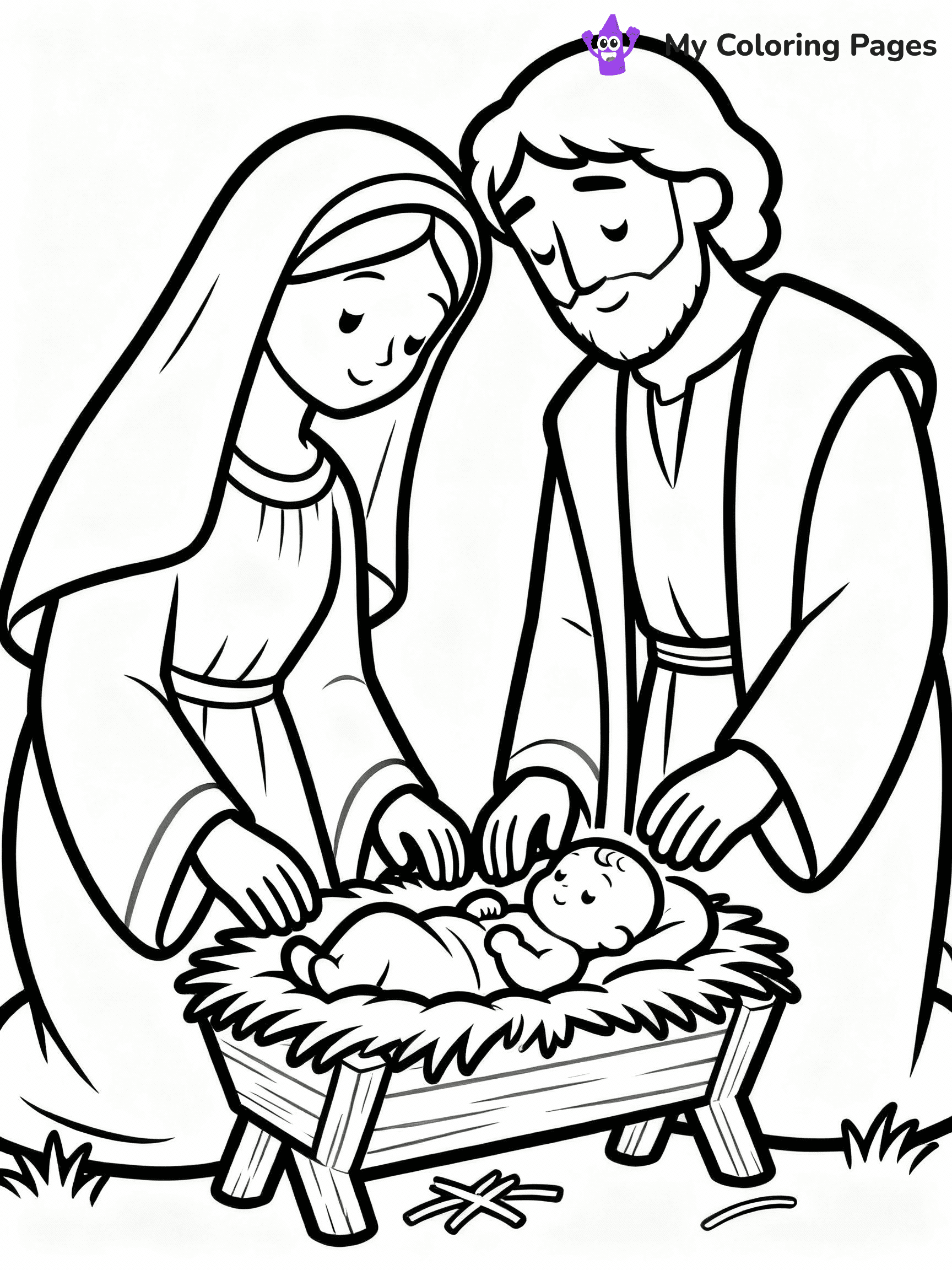 Nativity Scene Coloring Pages - 17