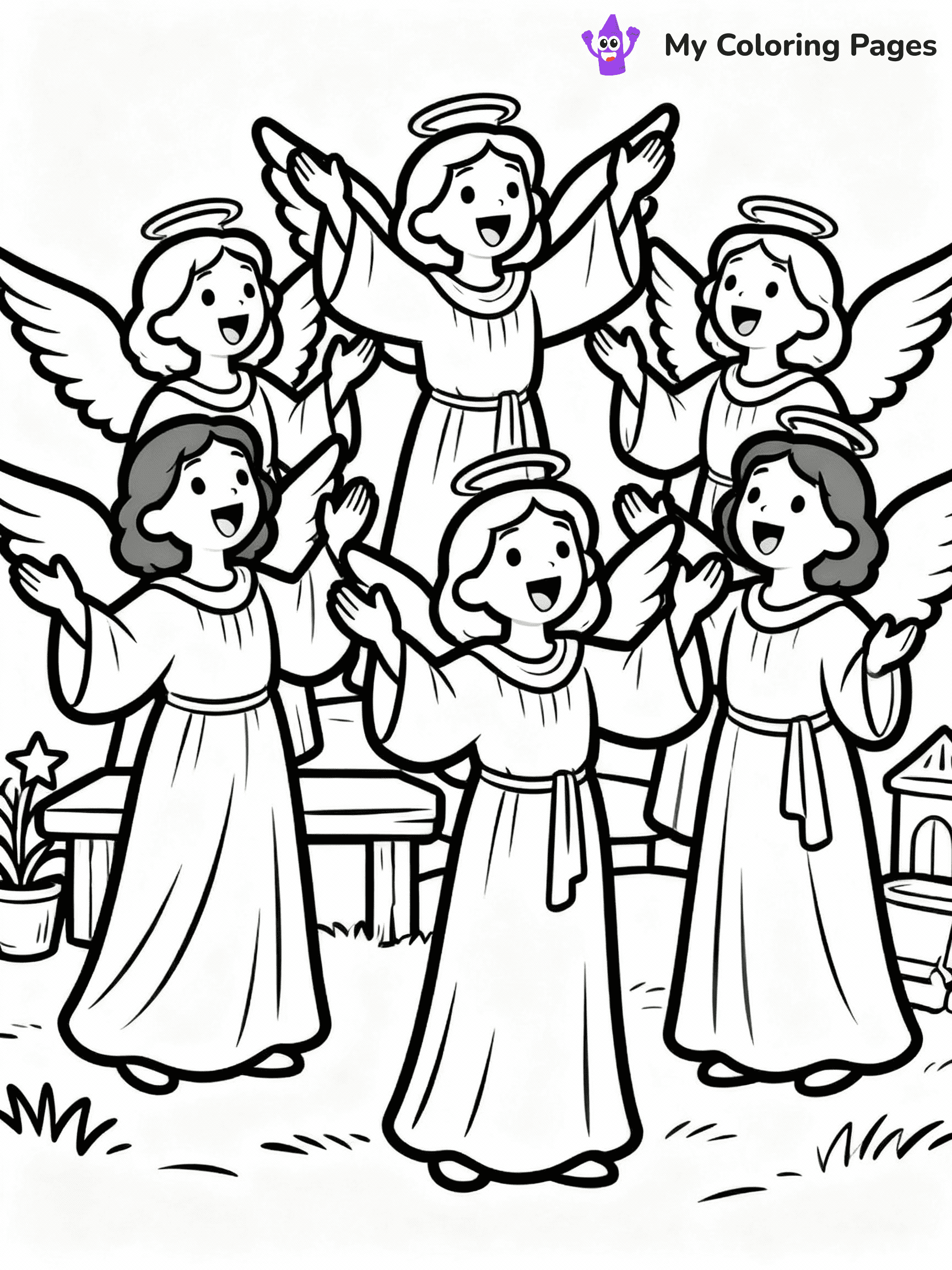 Nativity Scene Coloring Pages - 15