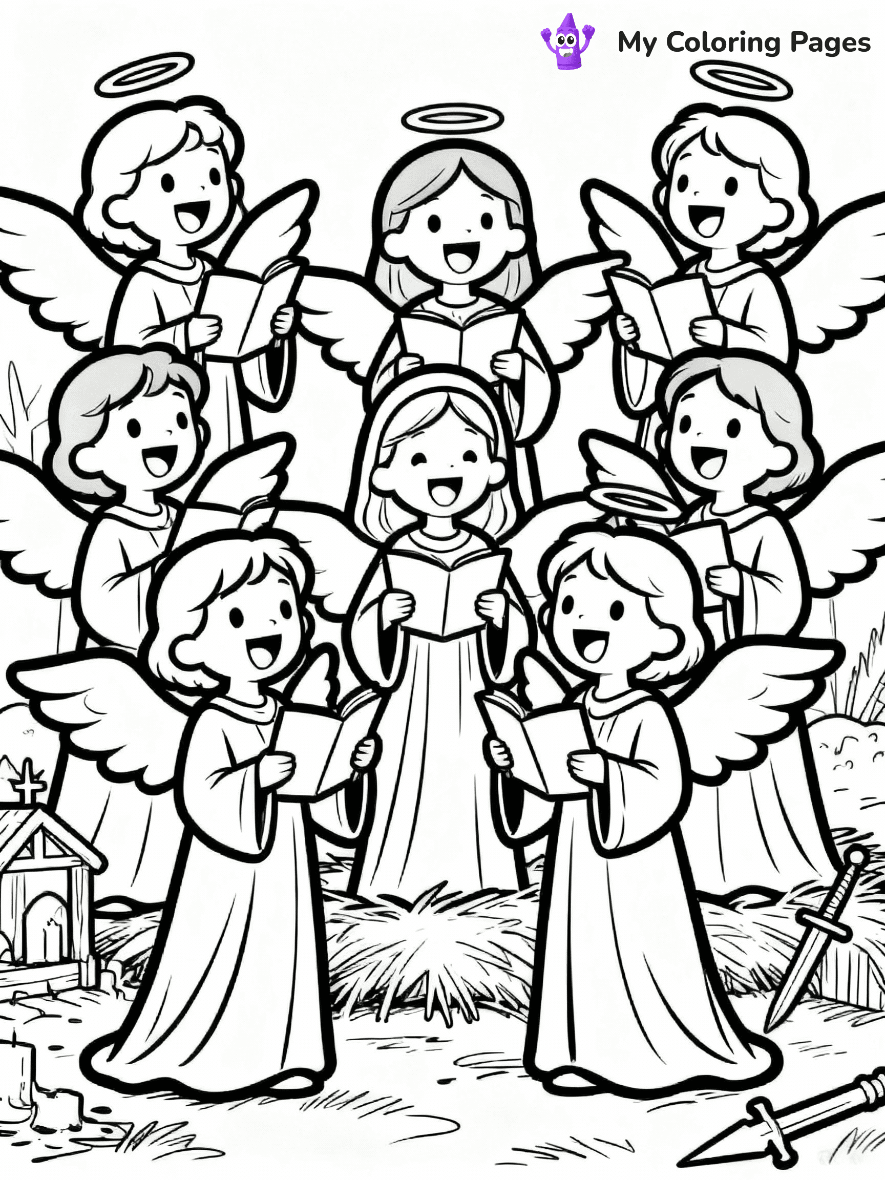 Nativity Scene Coloring Pages - 13