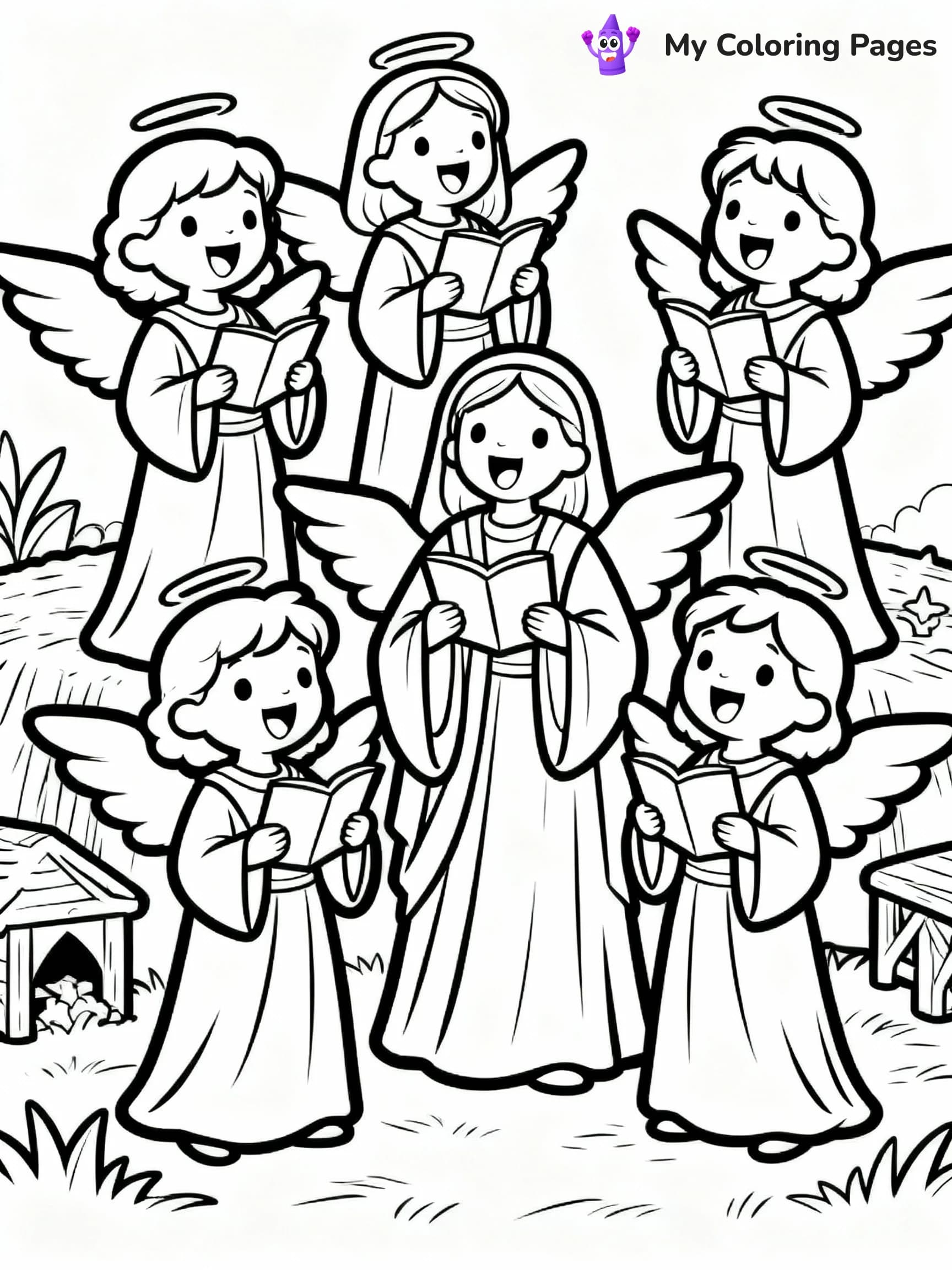 Nativity Scene Coloring Pages - 12