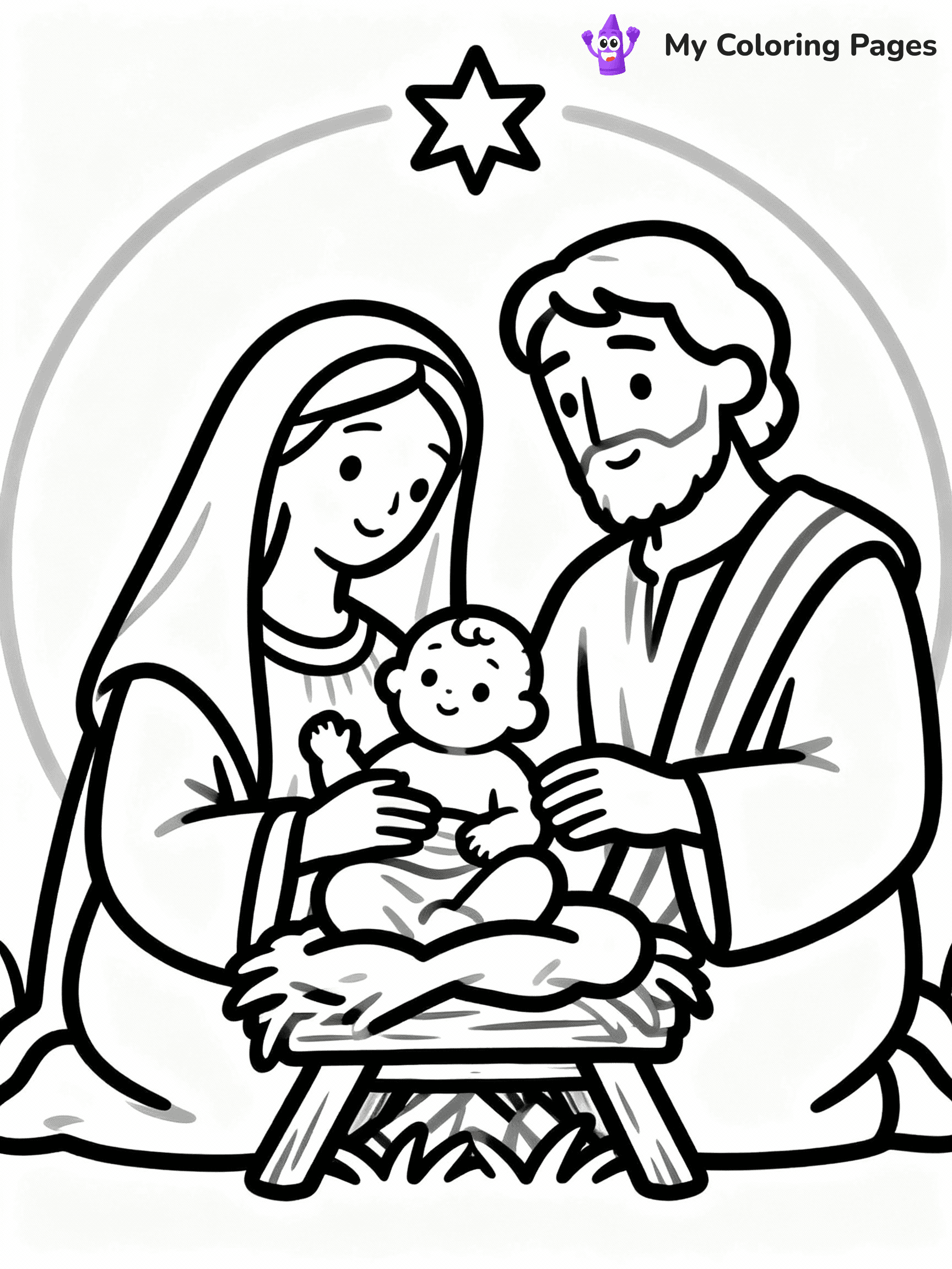 Nativity Scene Coloring Pages - 11
