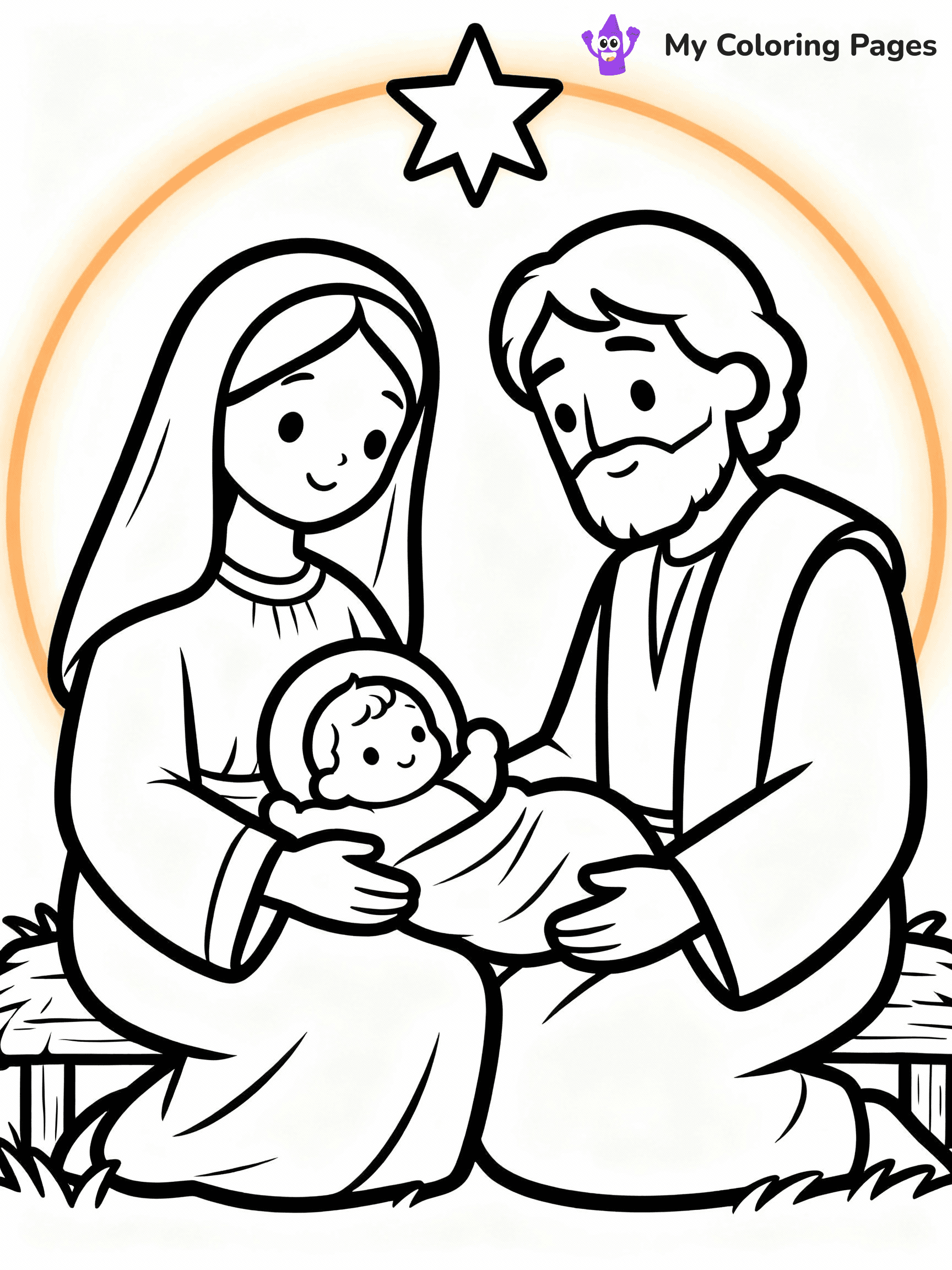 Nativity Scene Coloring Pages - 10