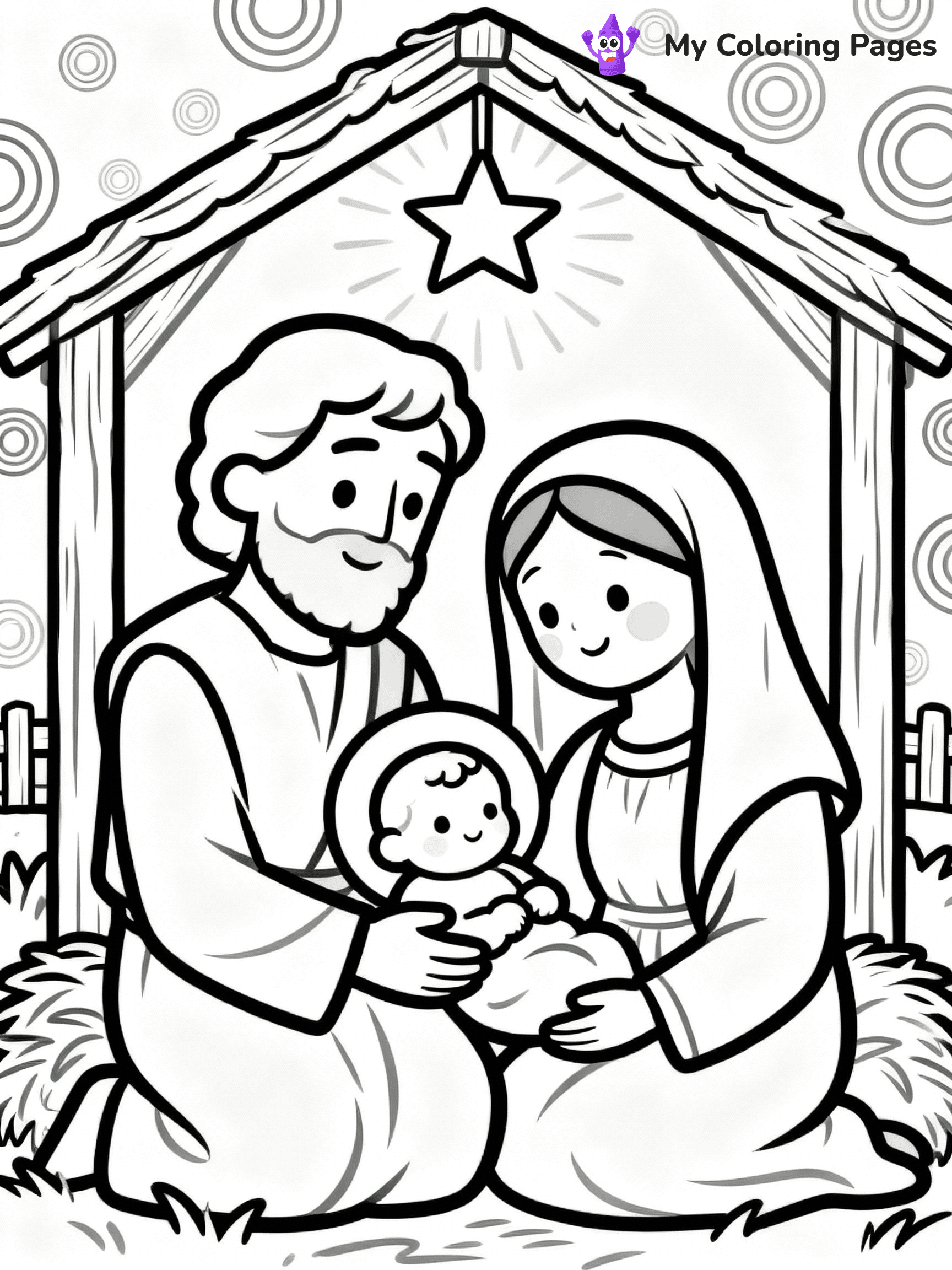 Nativity Scene Coloring Pages - 8