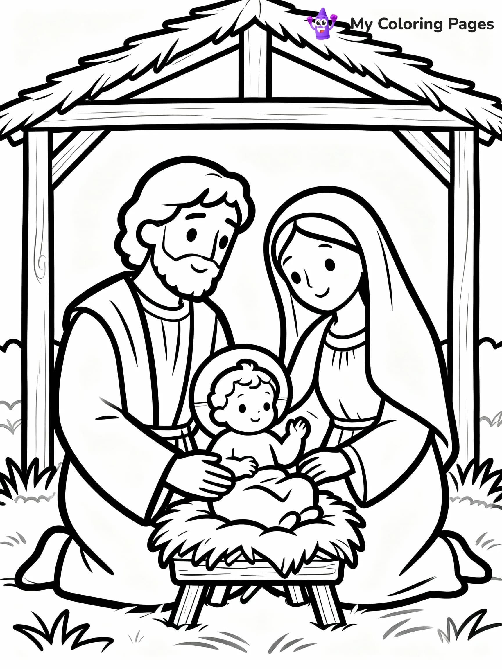 Nativity Scene Coloring Pages - 5