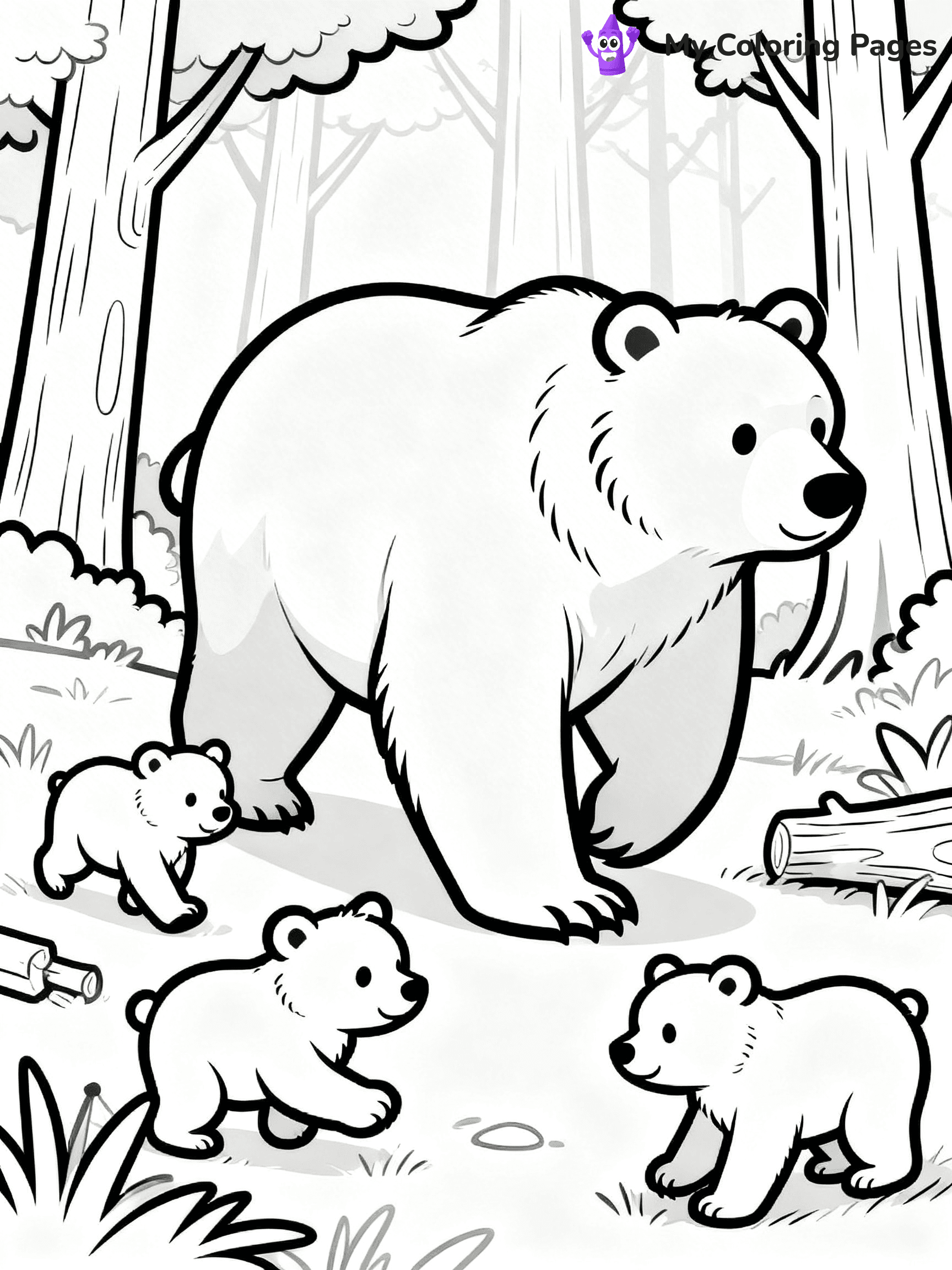 Grizzly Bear Coloring Pages - 23