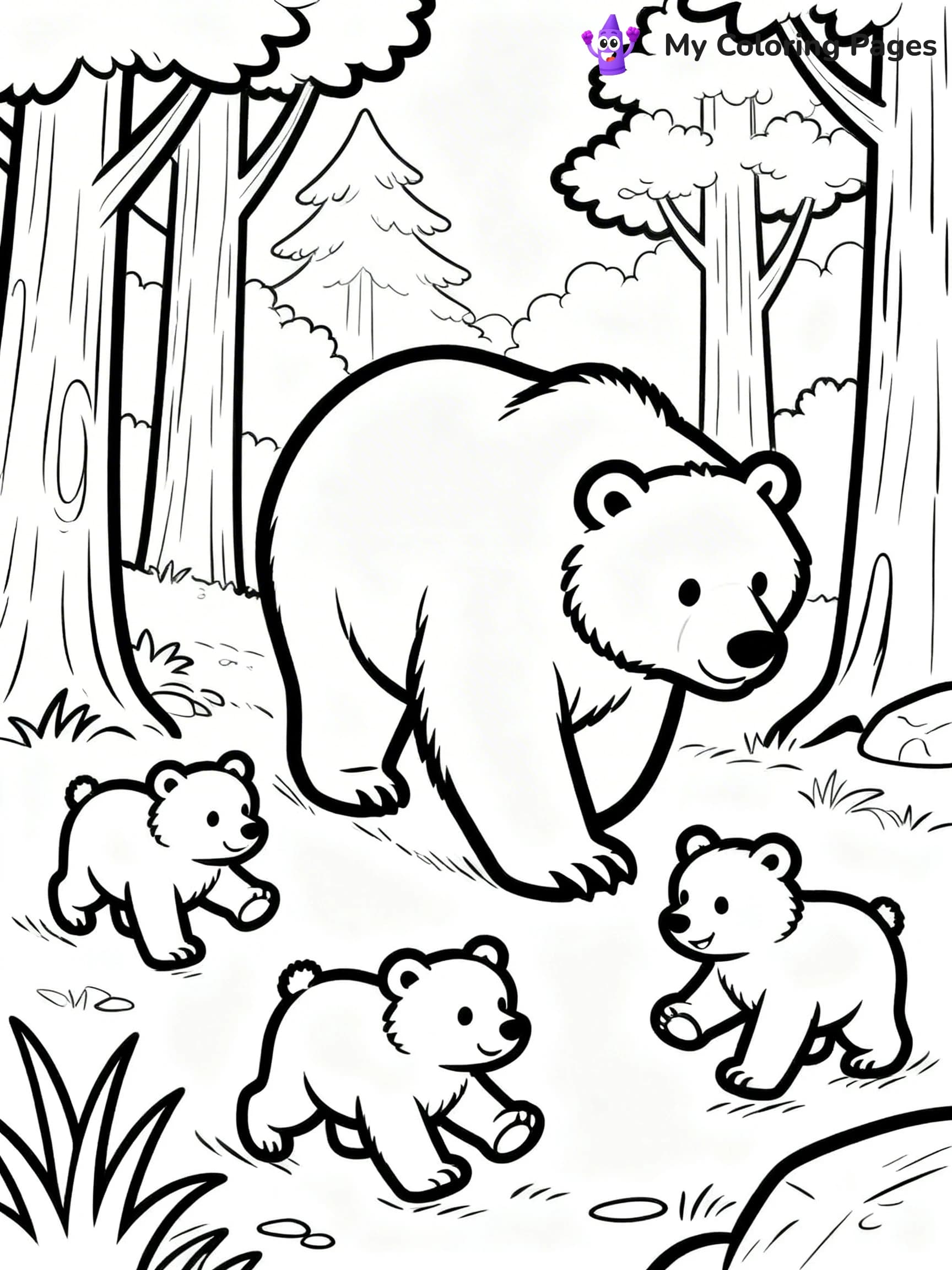 Grizzly Bear Coloring Pages - 22