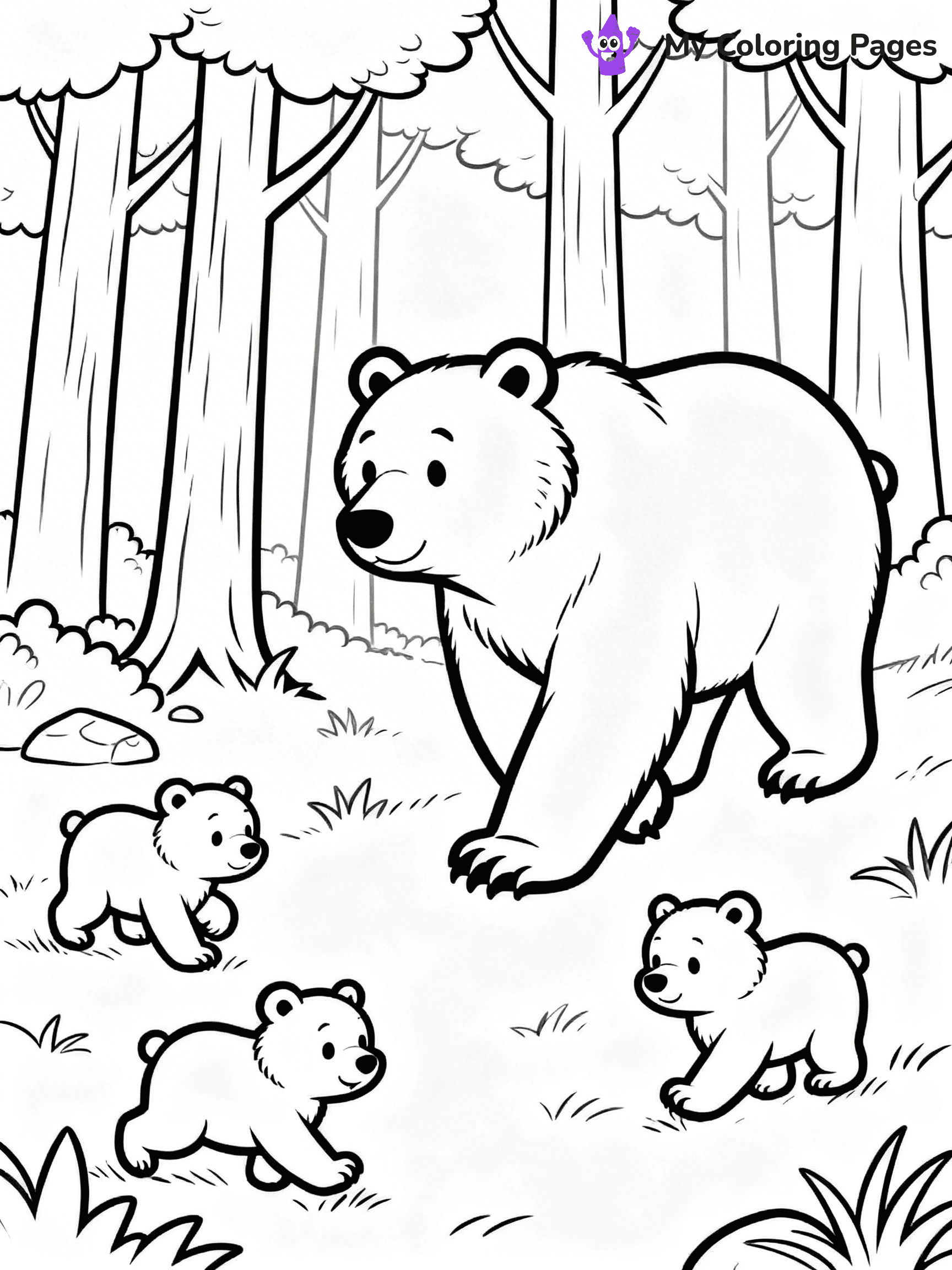 Grizzly Bear Coloring Pages - 20