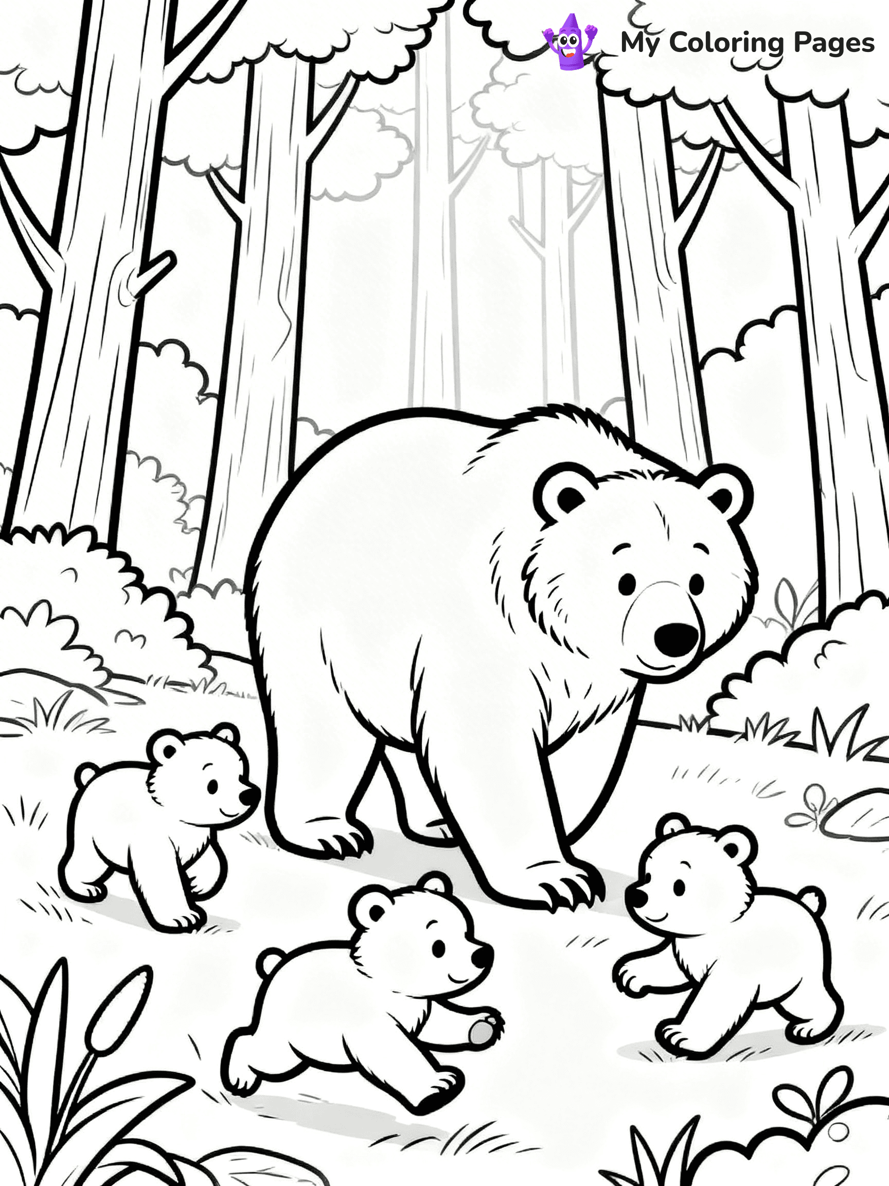 Grizzly Bear Coloring Pages - 19