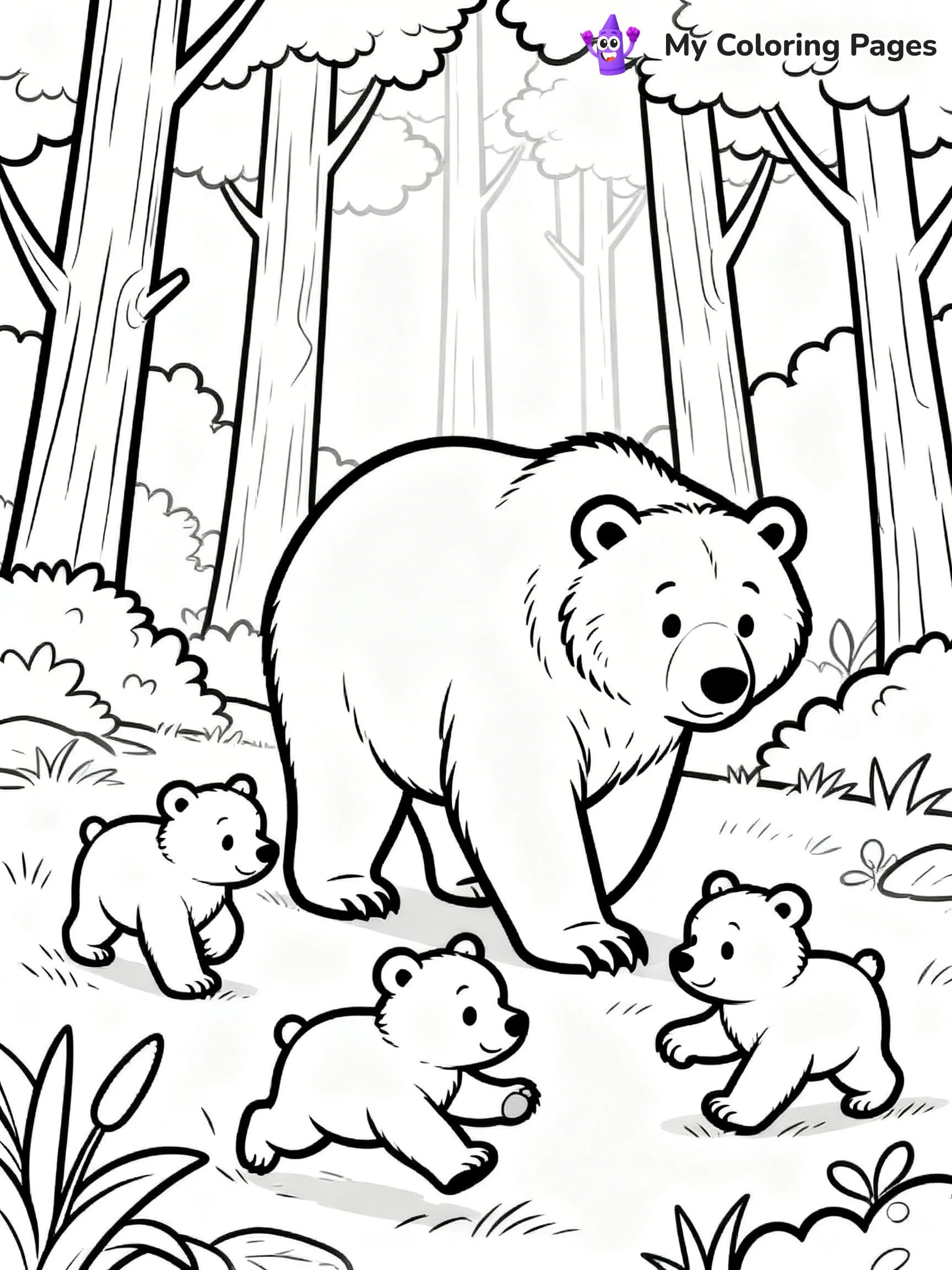 Grizzly Bear Coloring Pages - 19