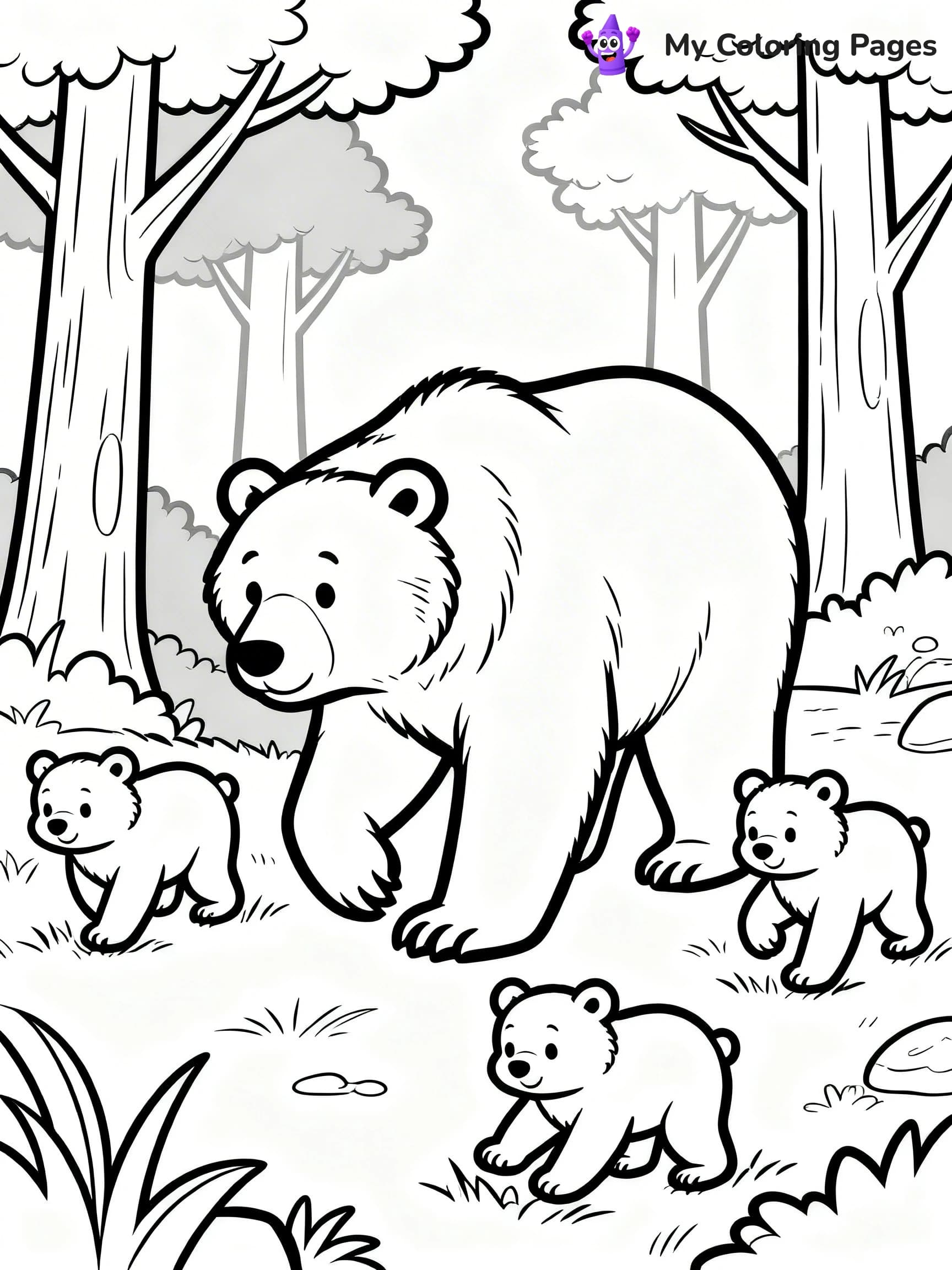 Grizzly Bear Coloring Pages - 18
