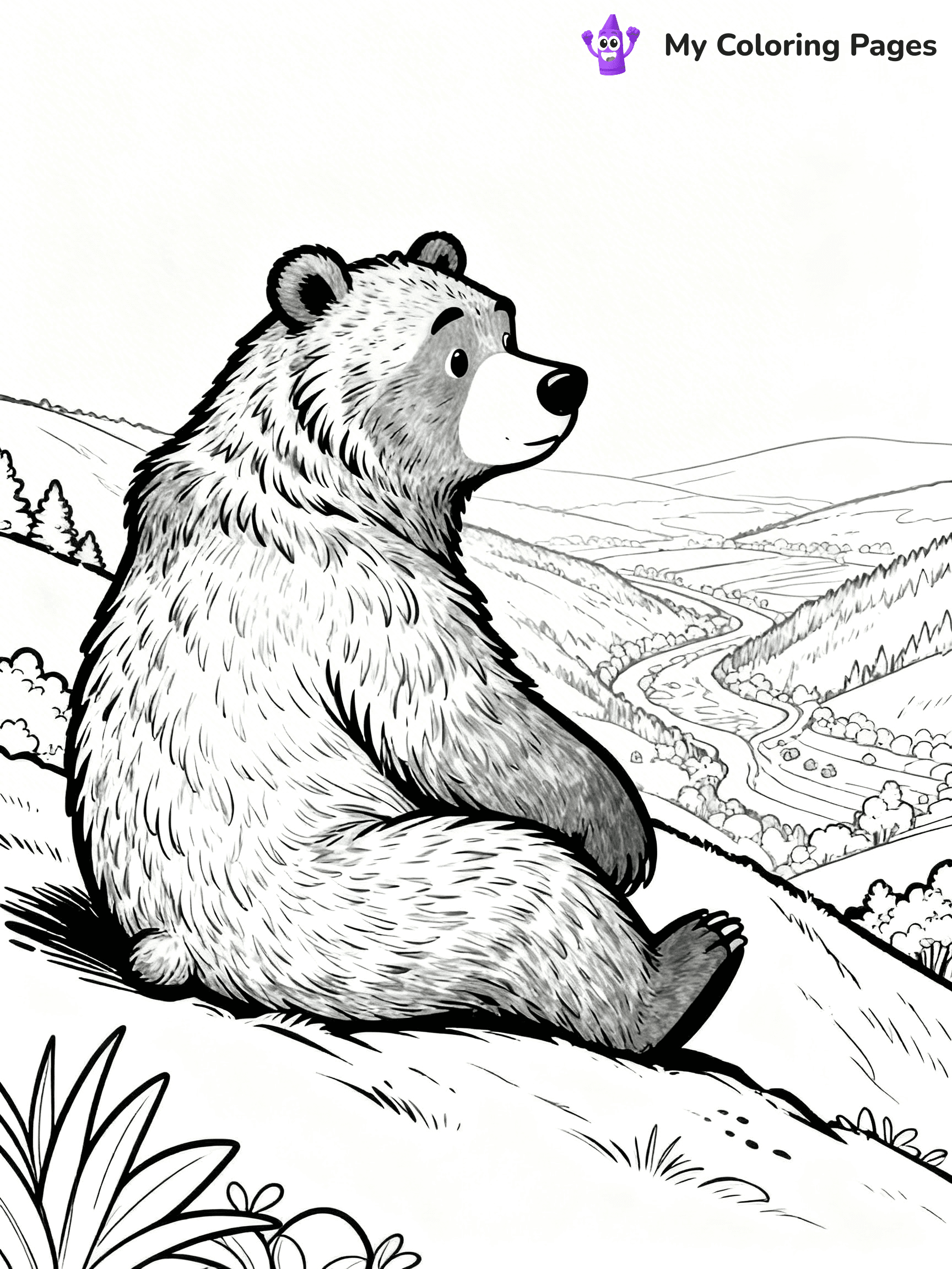 Grizzly Bear Coloring Pages - 16