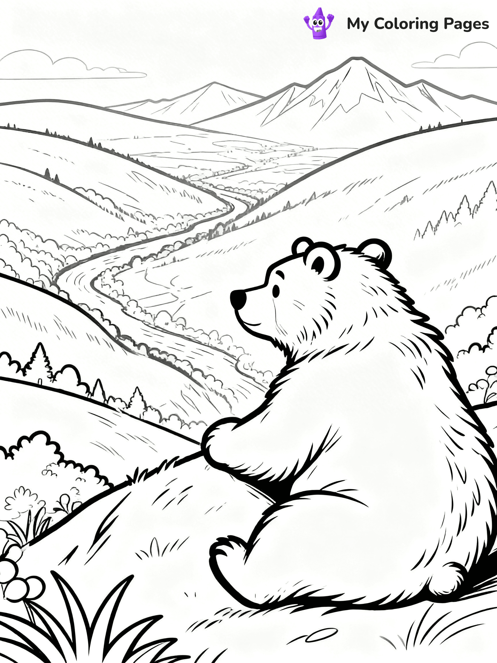Grizzly Bear Coloring Pages - 14