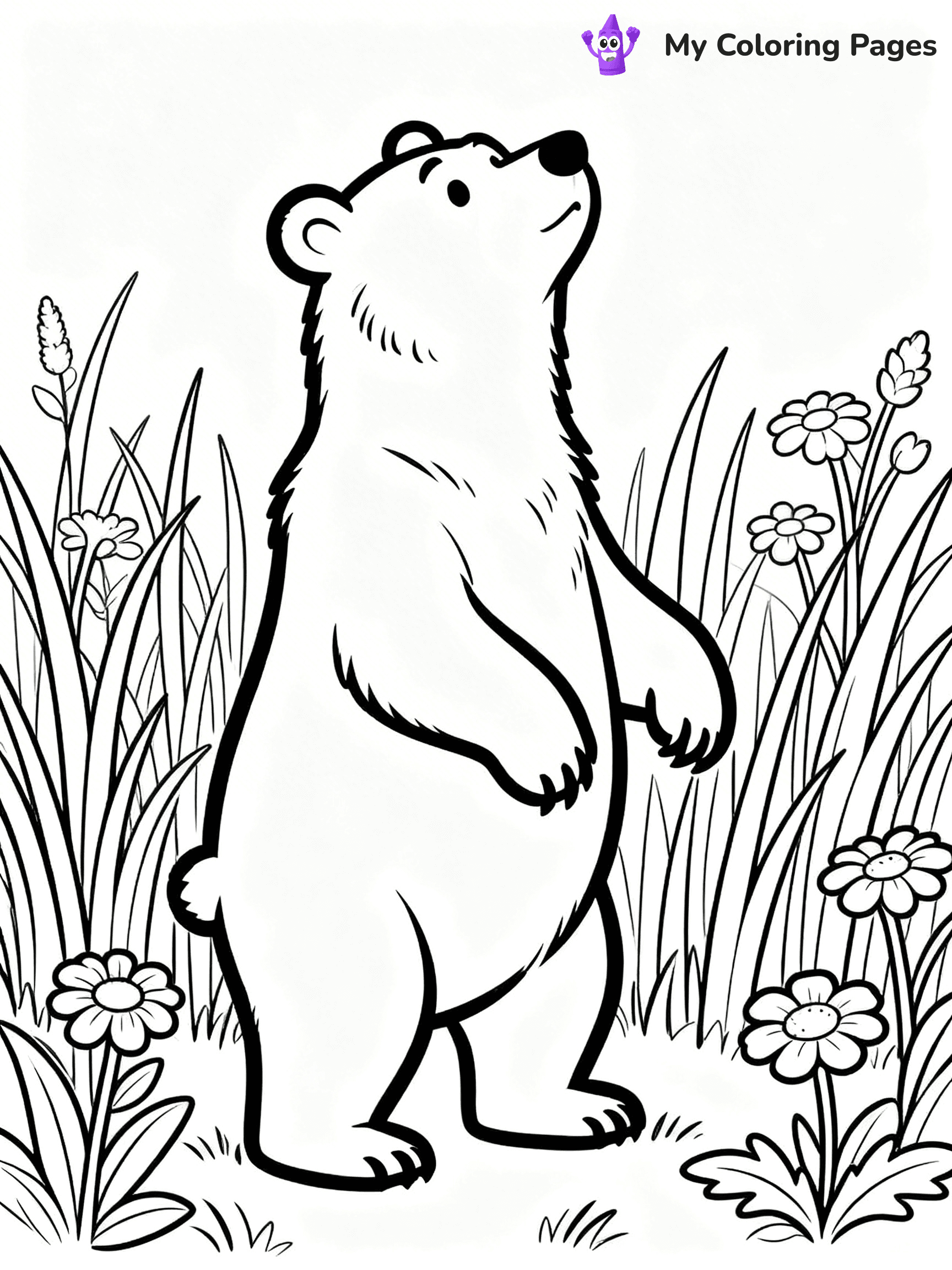 Grizzly Bear Coloring Pages - 11