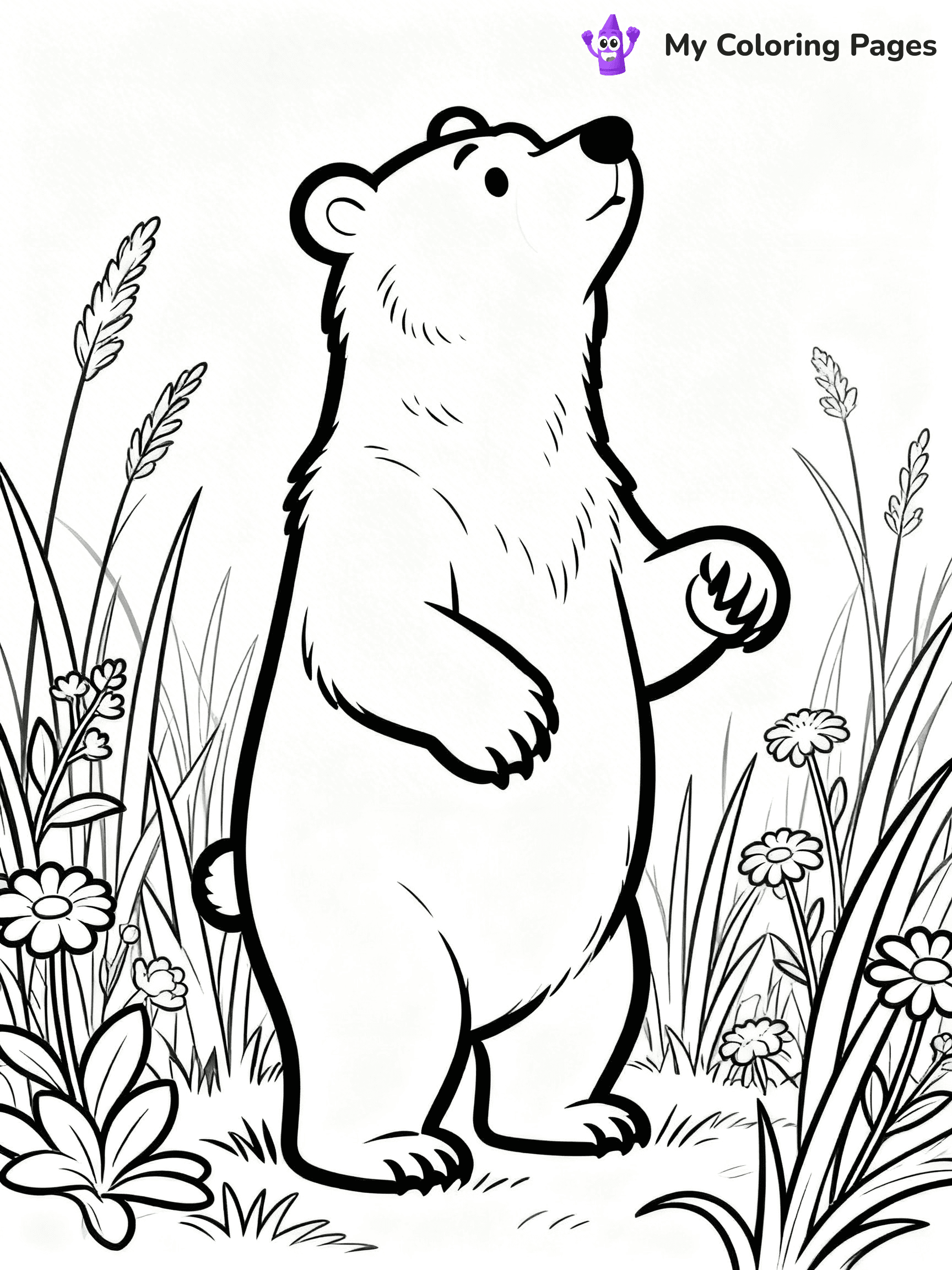 Grizzly Bear Coloring Pages - 10